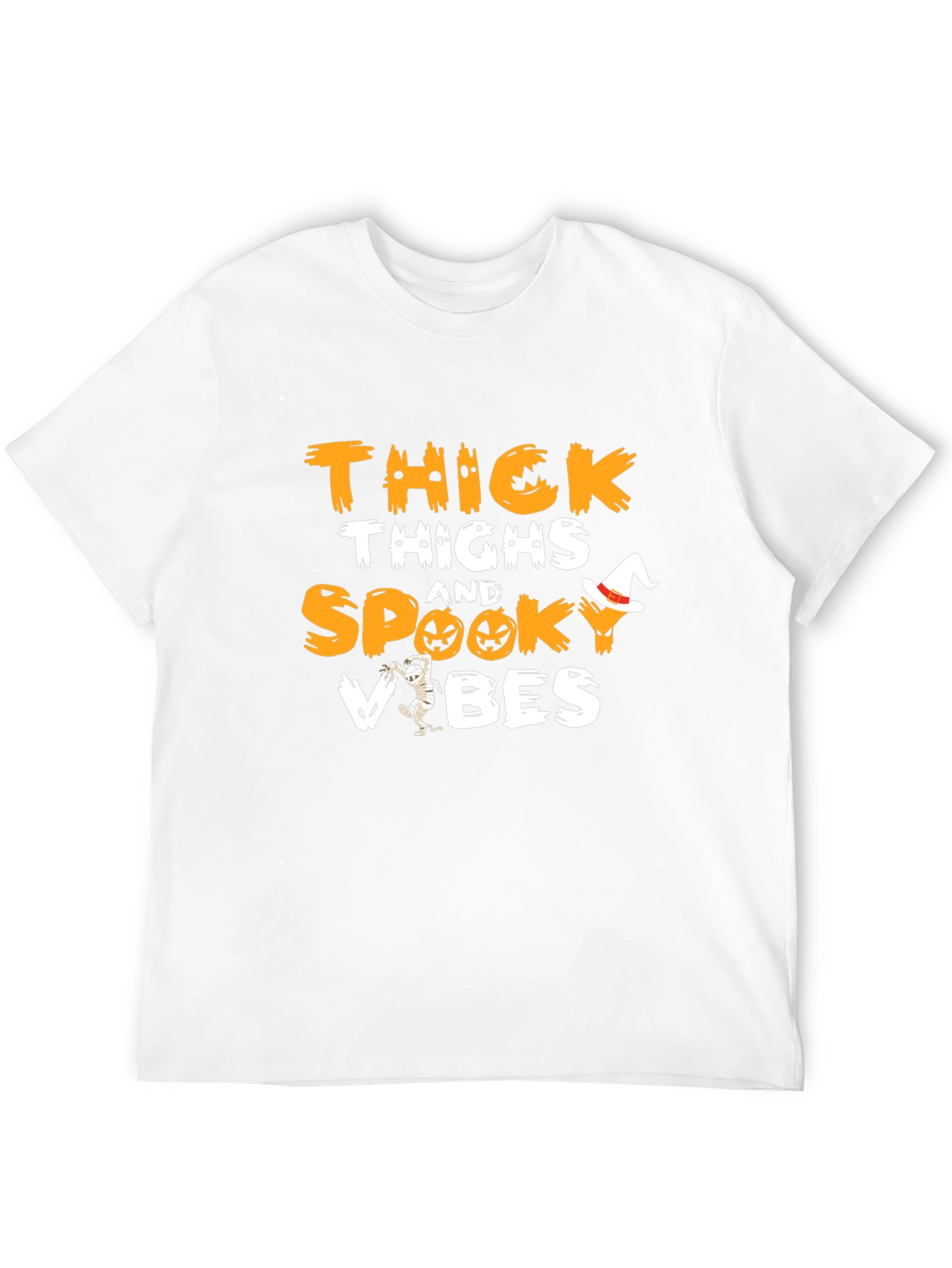 Thick Thighs & Spooky Vibes Halloween T-Shirt