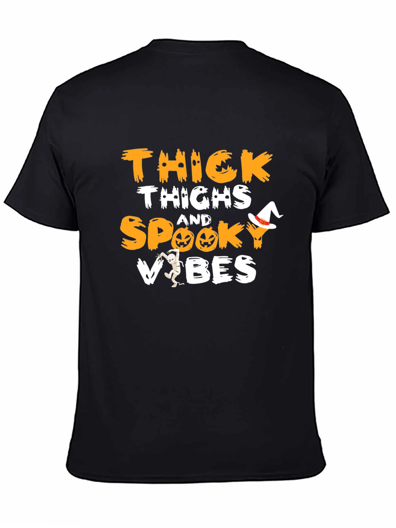 Thick Thighs & Spooky Vibes Halloween T-Shirt