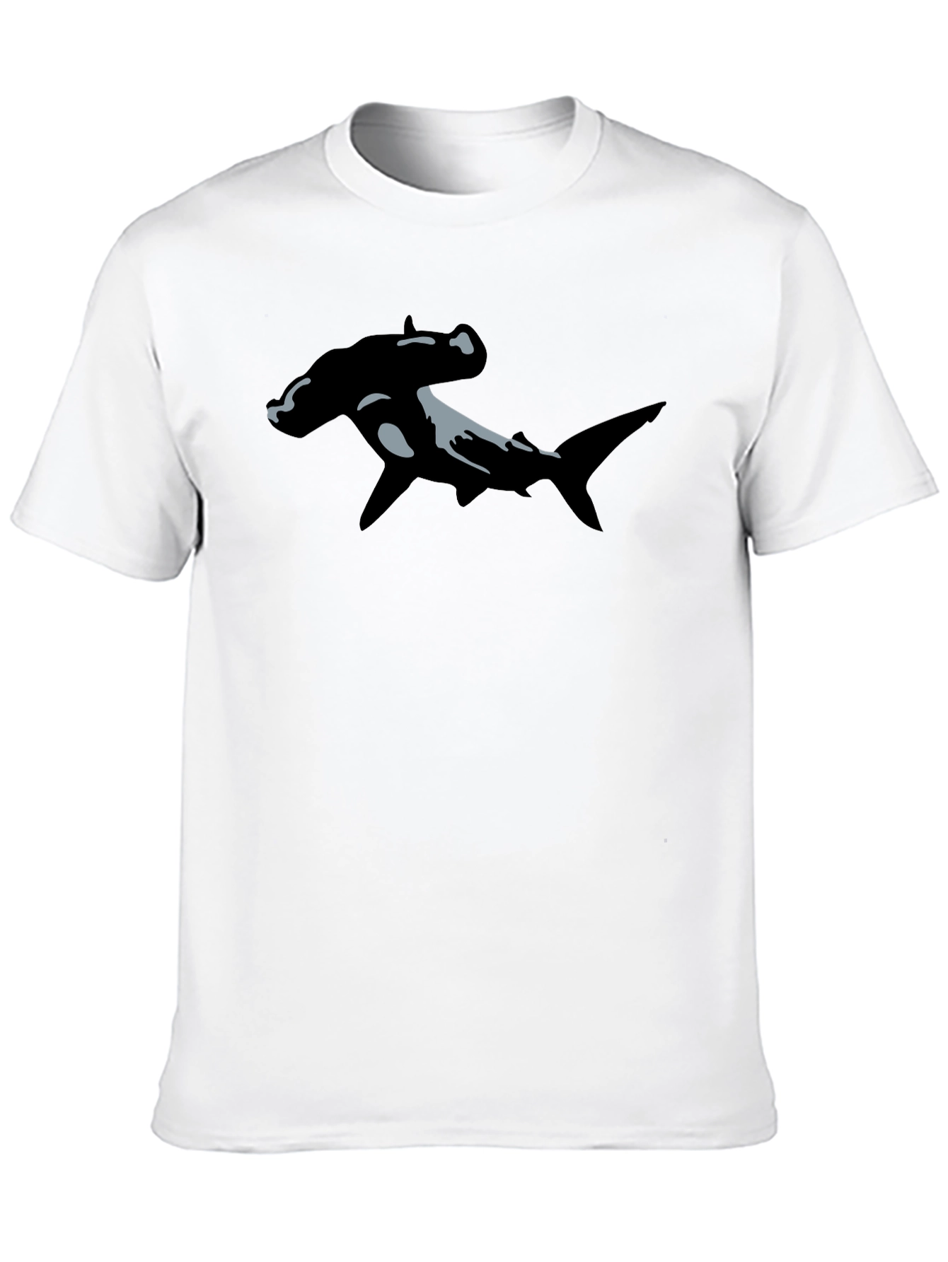 Hammerhead Shark Graphic T-Shirt - Black