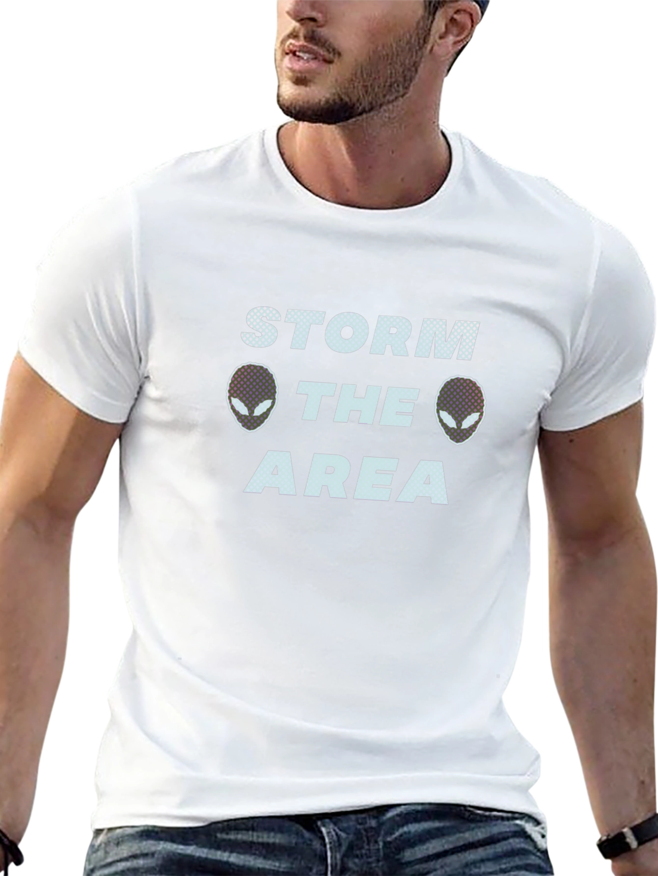 Storm The Area Alien Graphic Tee