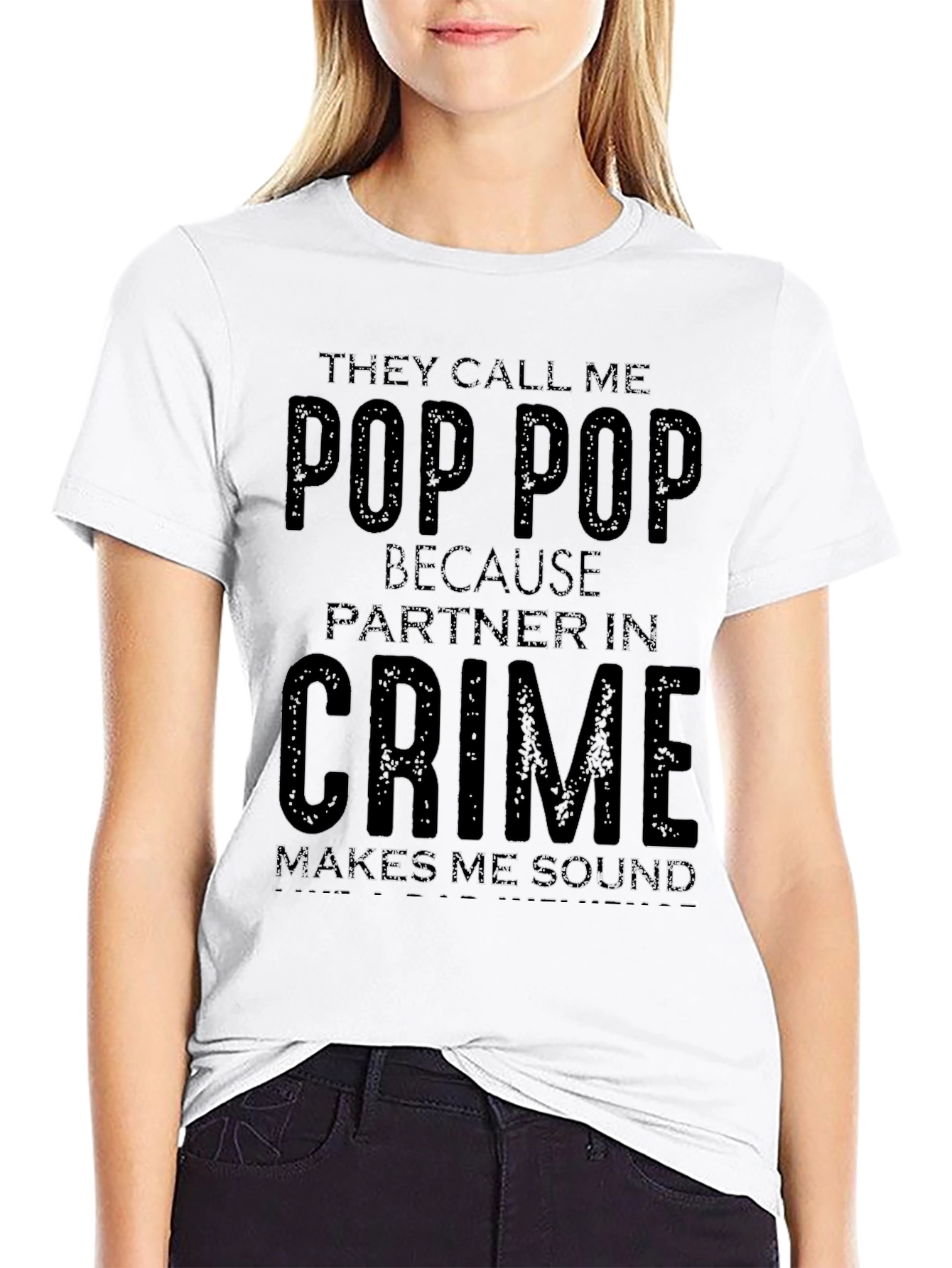 Pop Pop Partner in Crime Graphic T-Shirt