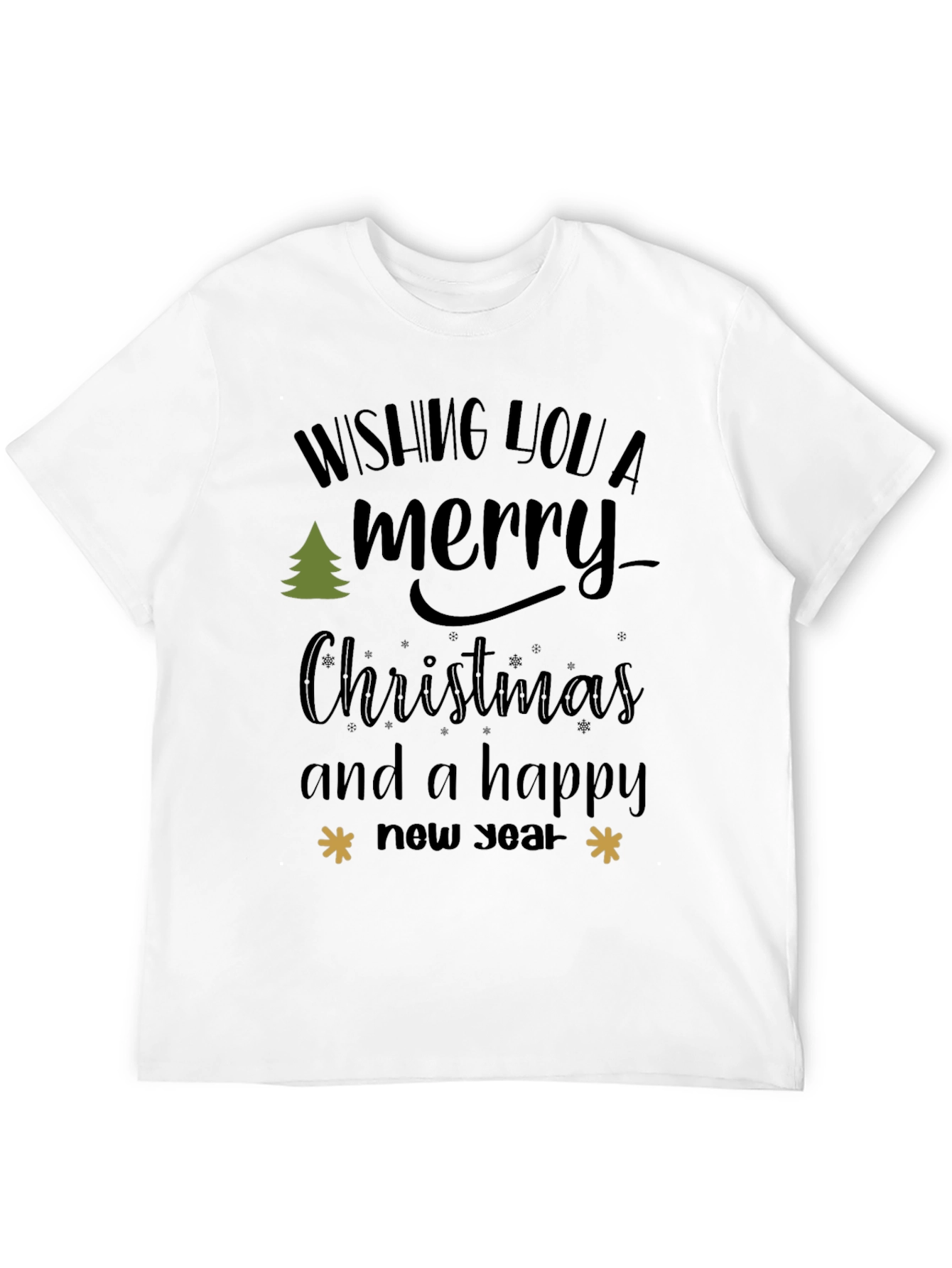 Merry Christmas and Happy New Year Black T-Shirt