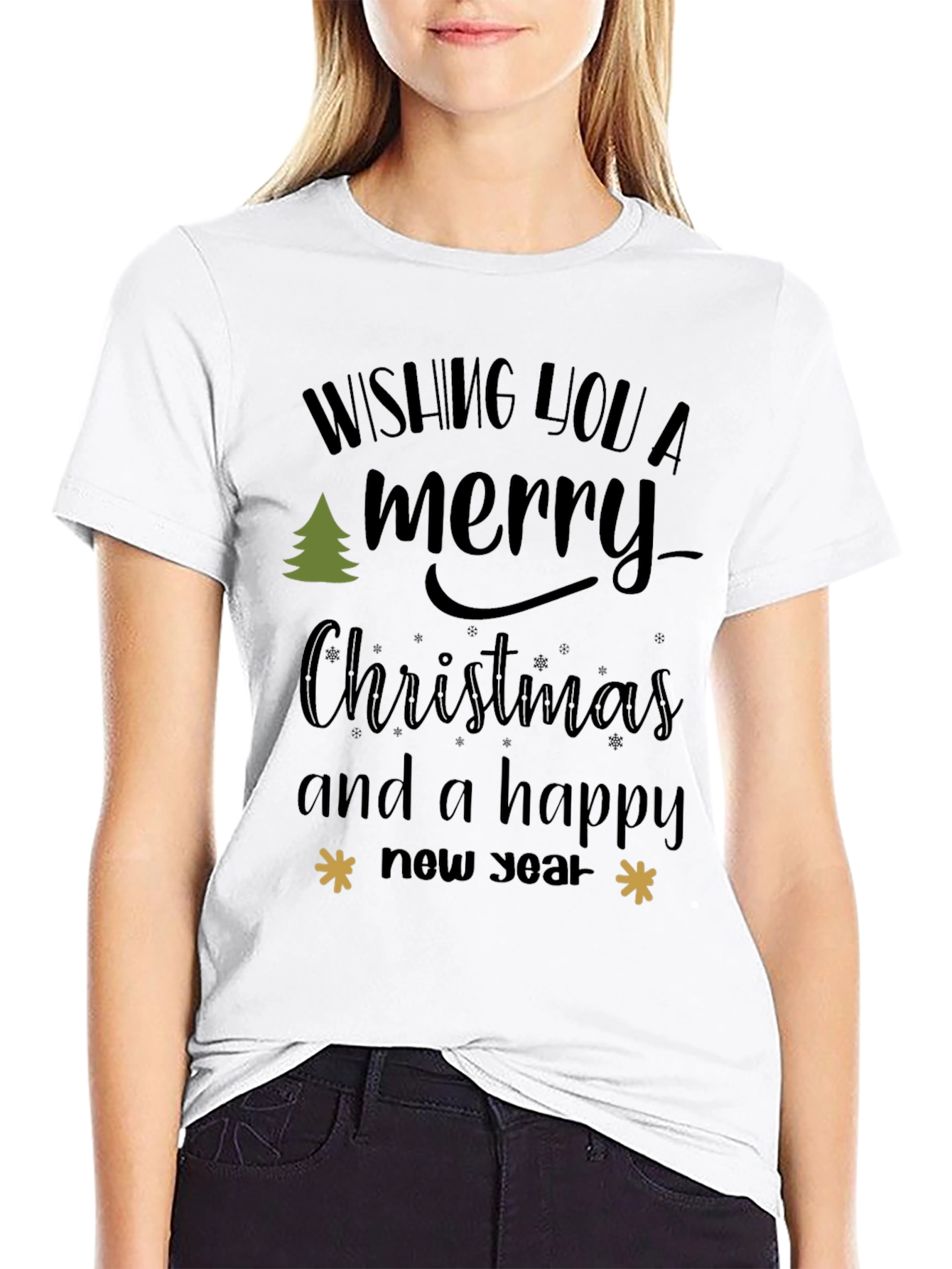 Merry Christmas and Happy New Year Black T-Shirt