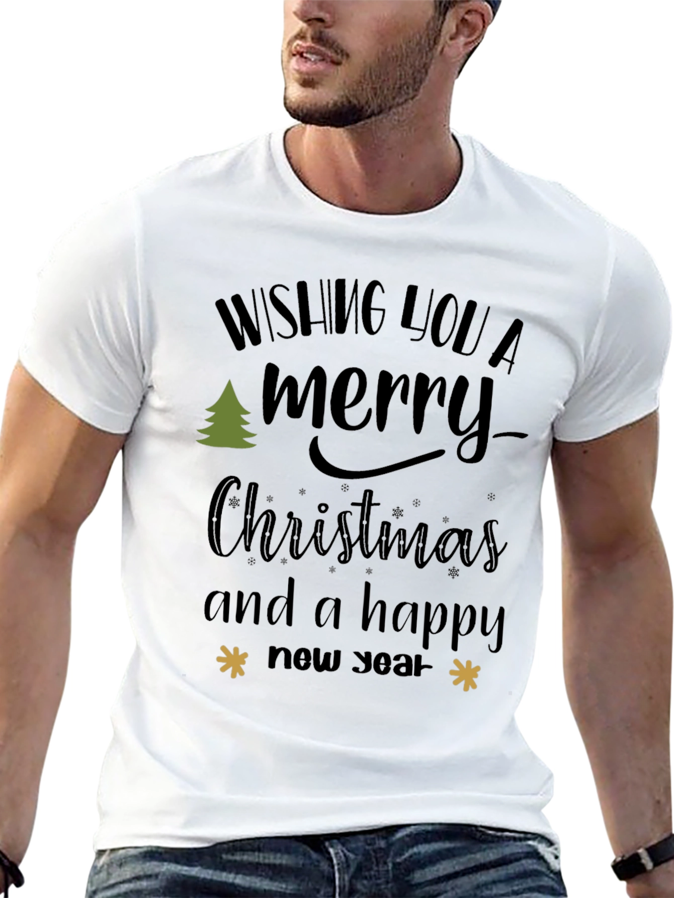 Merry Christmas and Happy New Year Black T-Shirt