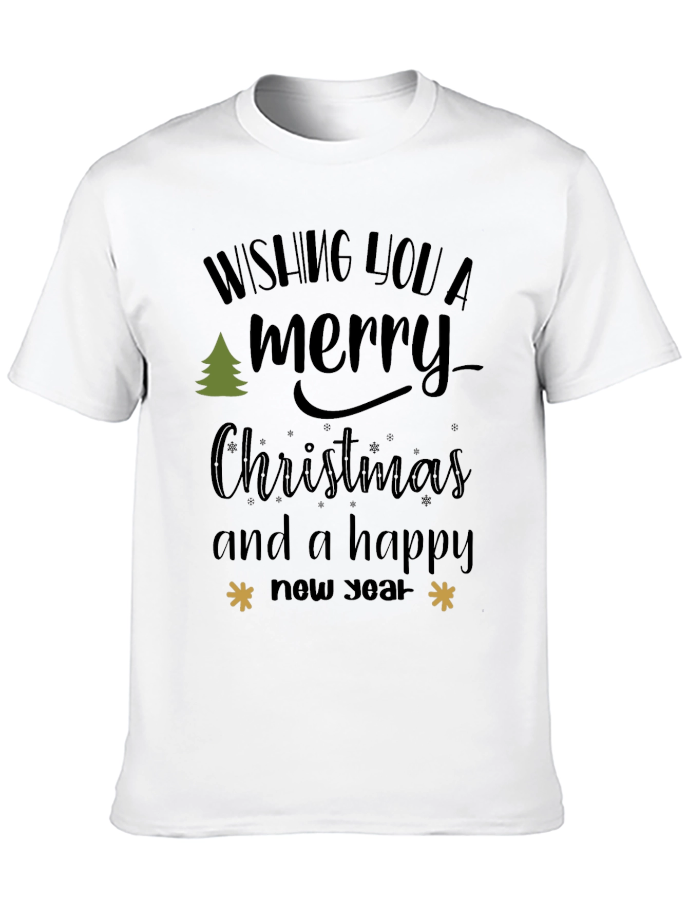 Merry Christmas and Happy New Year Black T-Shirt