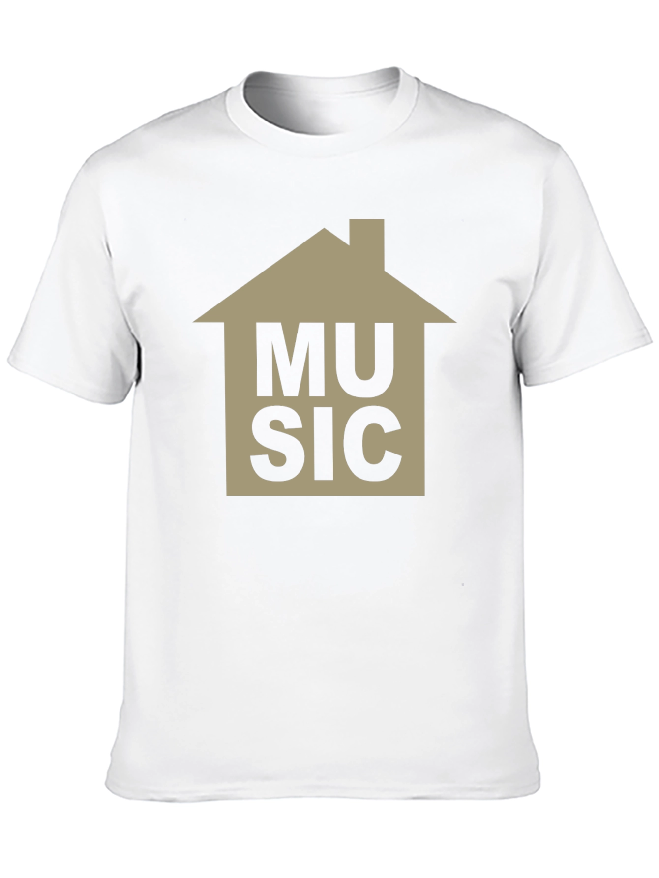 House Music Graphic Tee - Black Cotton T-Shirt