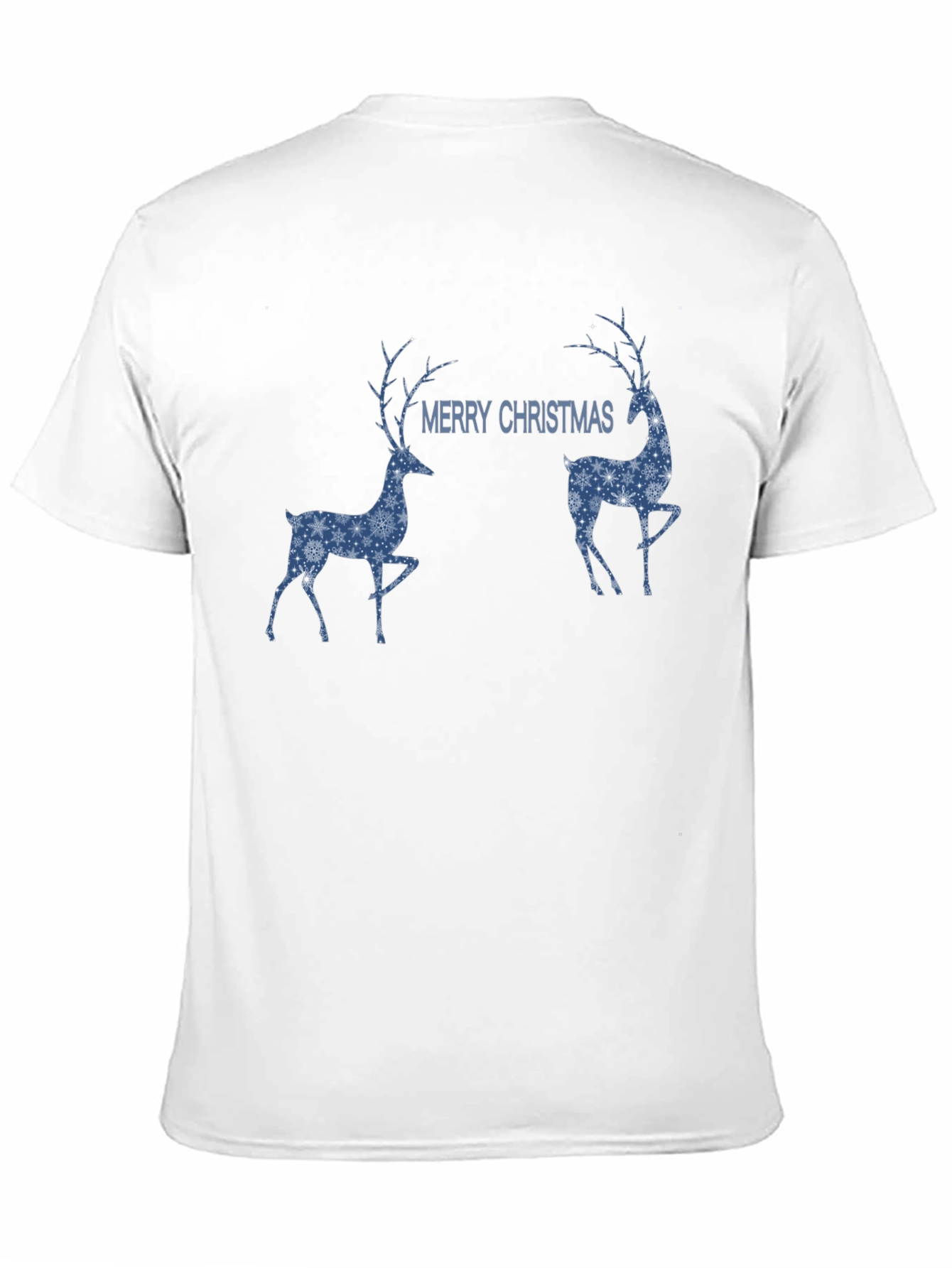 Merry Christmas Deer Graphic Tee - Holiday Festive Shirt
