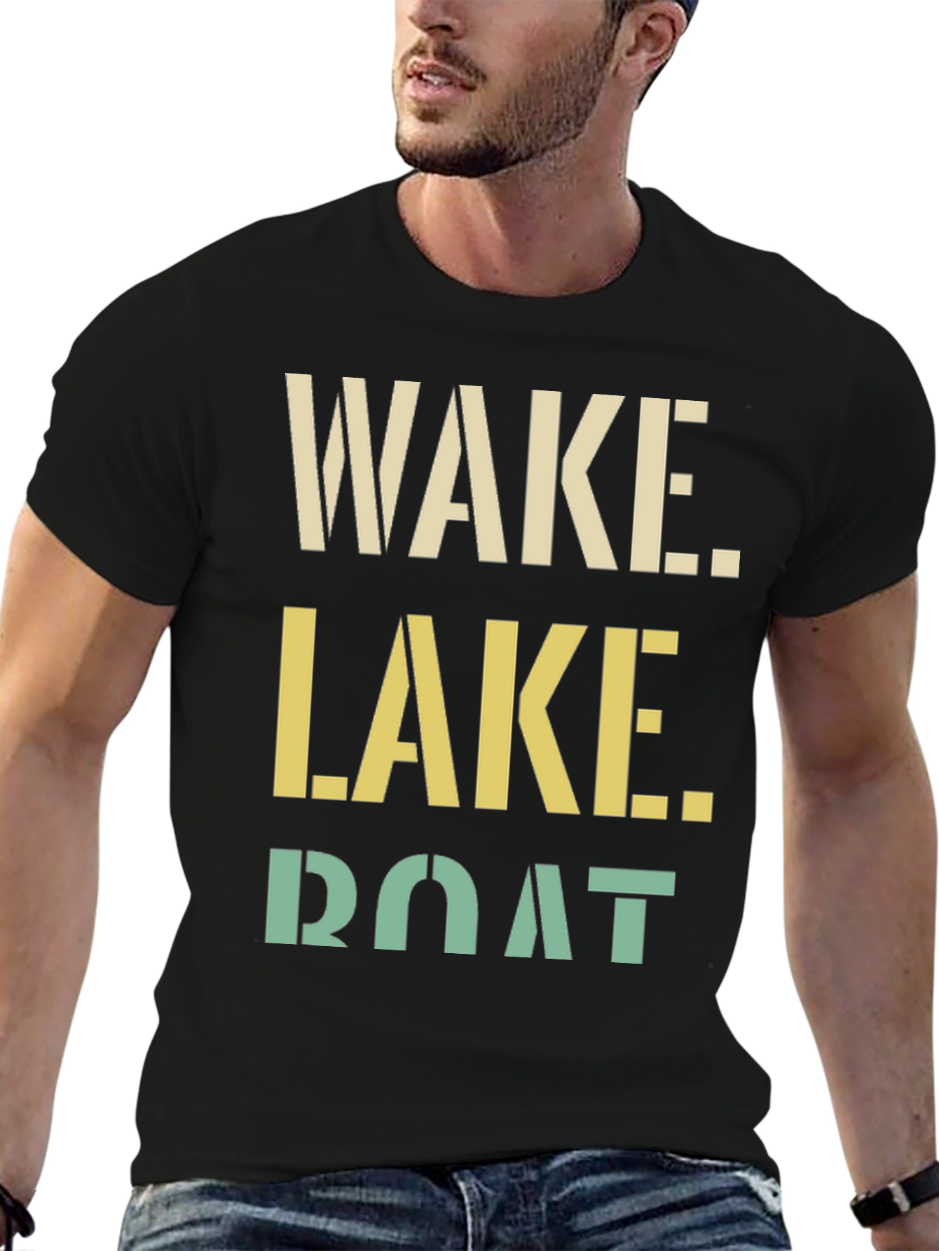 Wake Lake Boat Graphic Tee