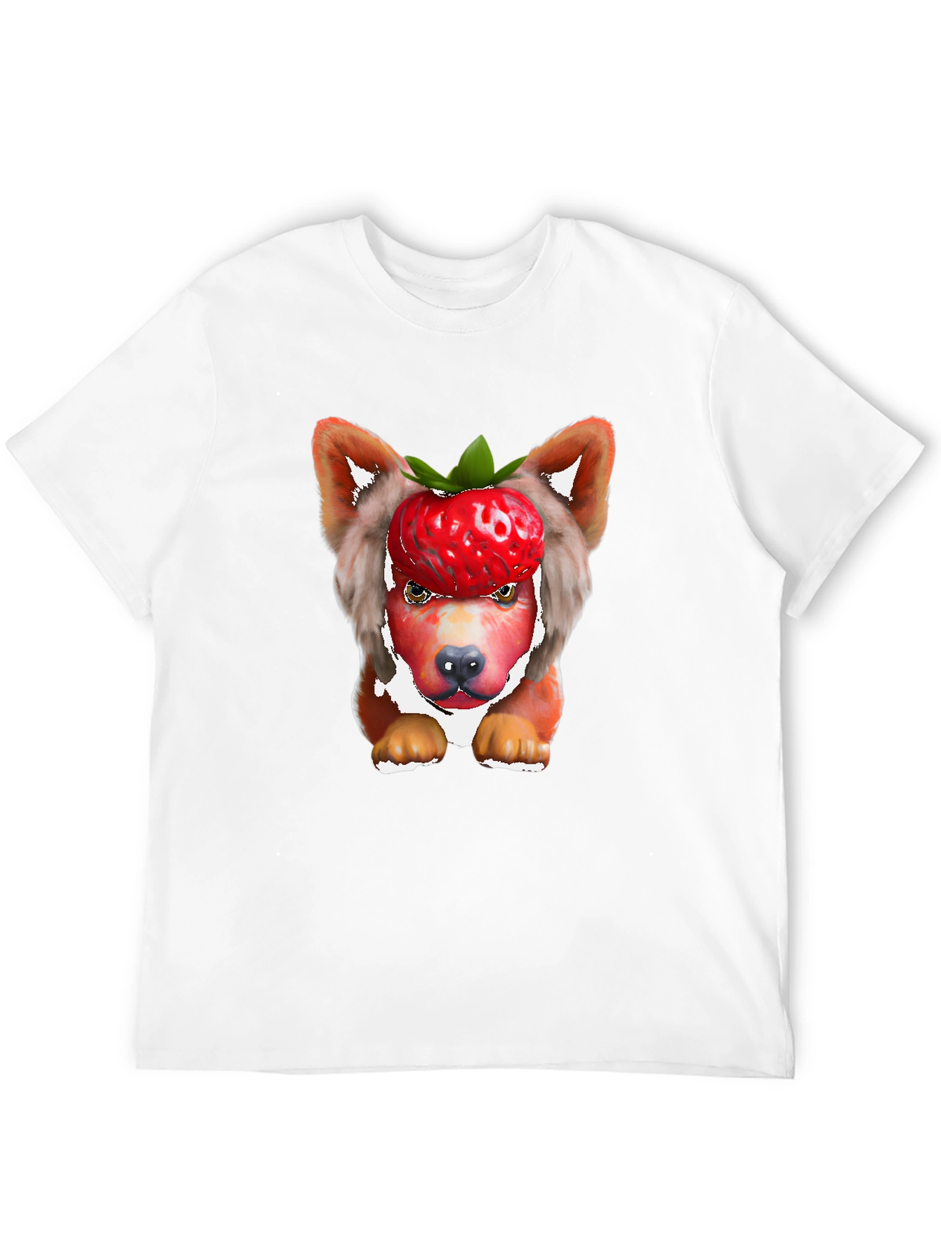 Strawberry Dog T-Shirt - Unique Animal Graphic Tee
