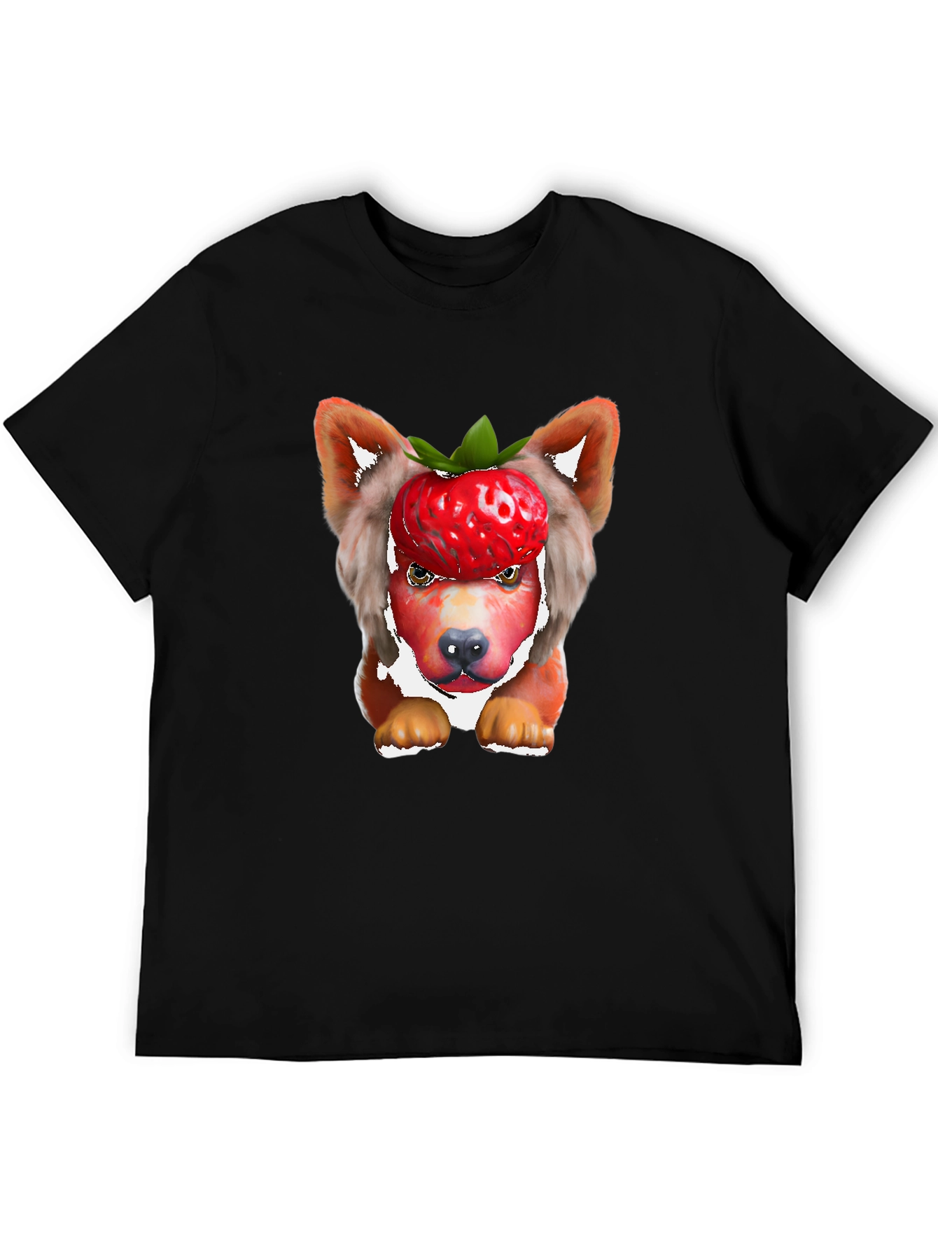 Strawberry Dog T-Shirt - Unique Animal Graphic Tee
