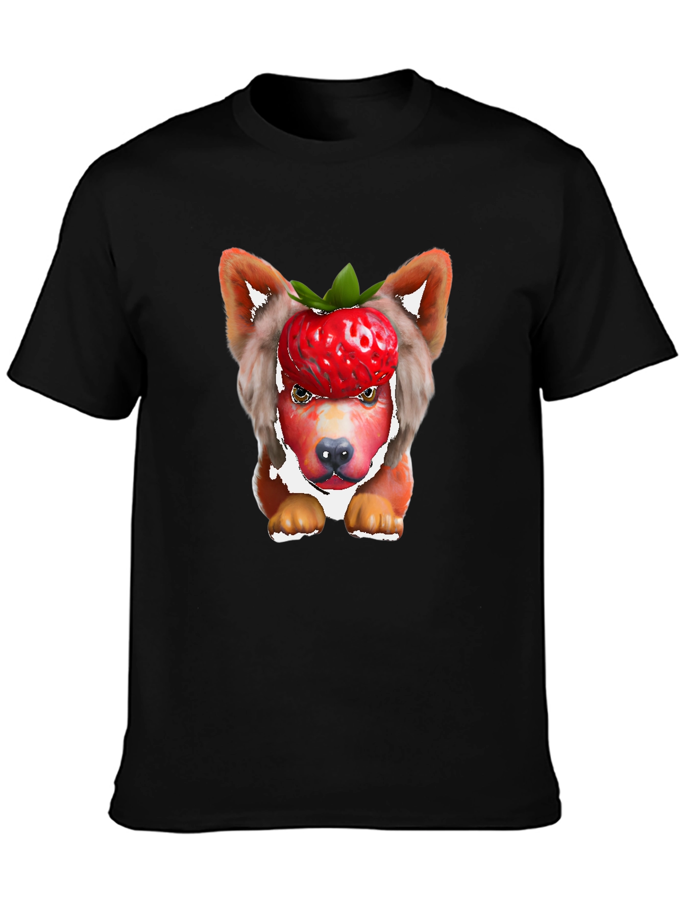 Strawberry Dog T-Shirt - Unique Animal Graphic Tee