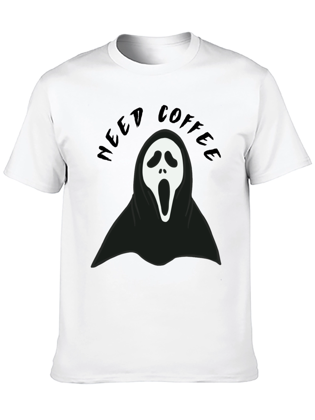 Need Coffee Ghost Face T-Shirt