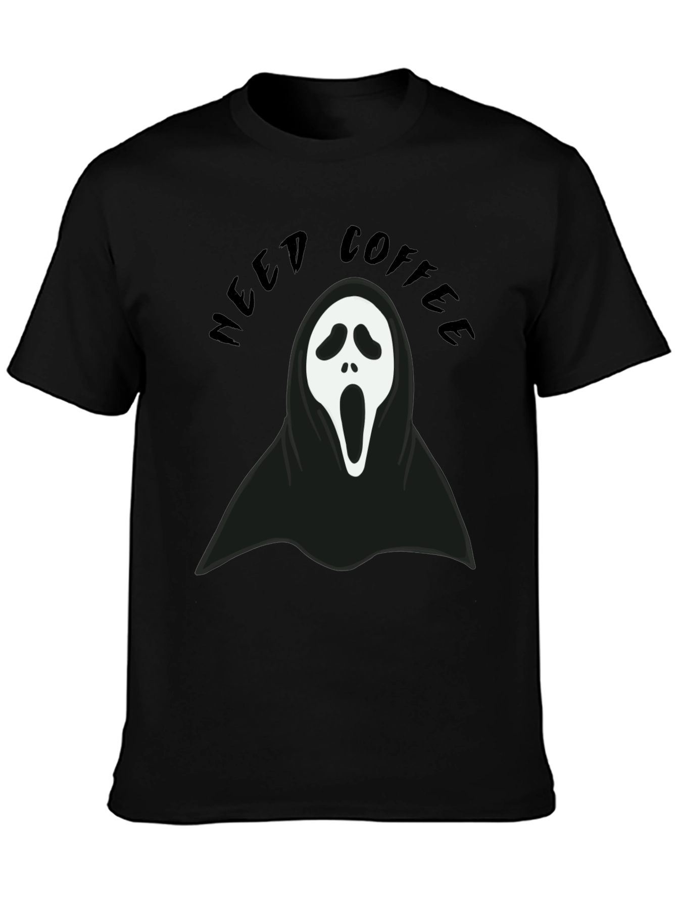 Need Coffee Ghost Face T-Shirt