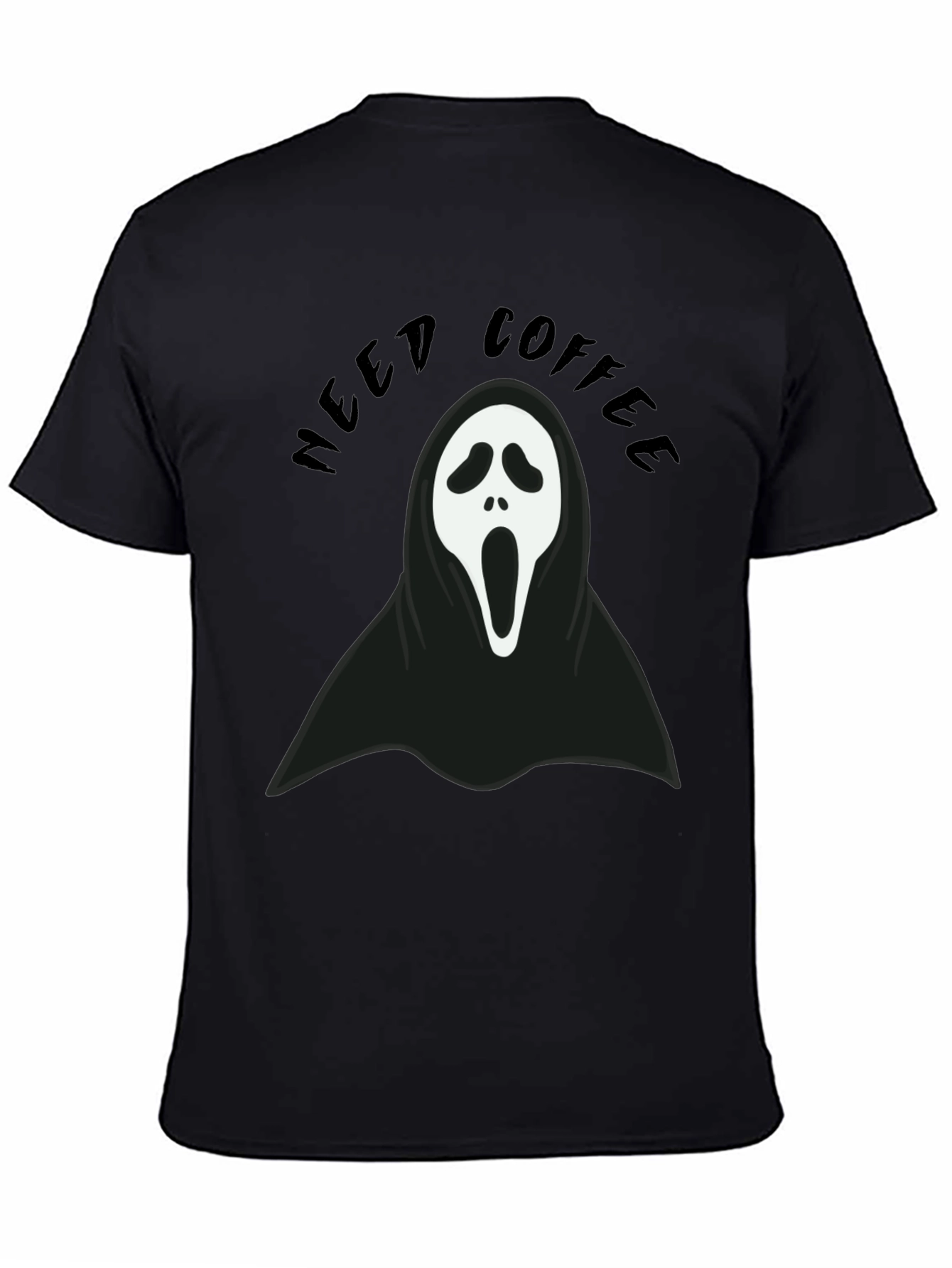 Need Coffee Ghost Face T-Shirt