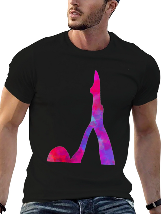 Abstract Eiffel Tower Graphic Tee - Mens Black T-Shirt
