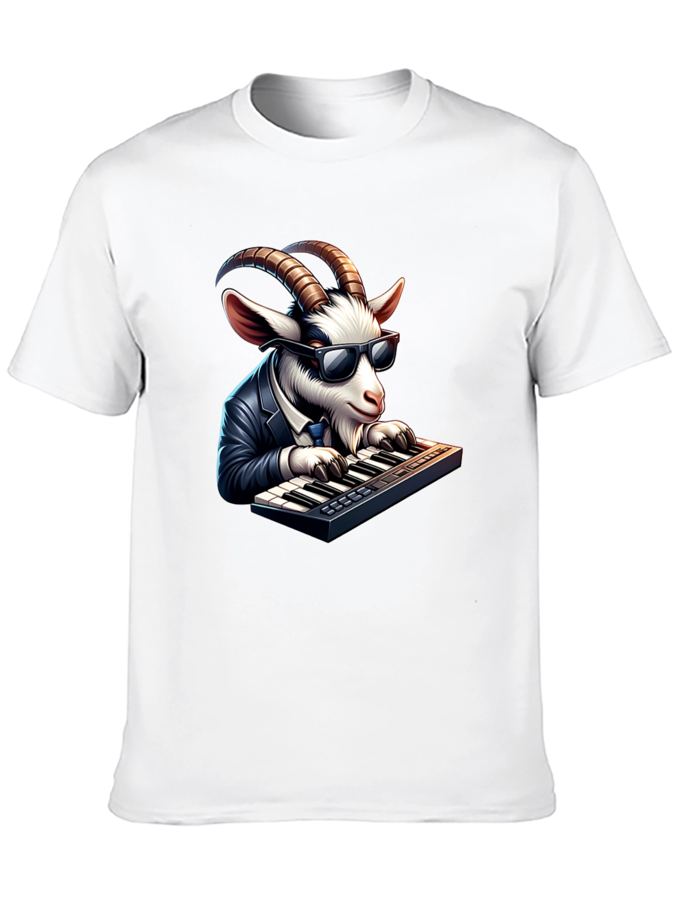 Goat Pianist Graphic Tee - Cool & Unique Design