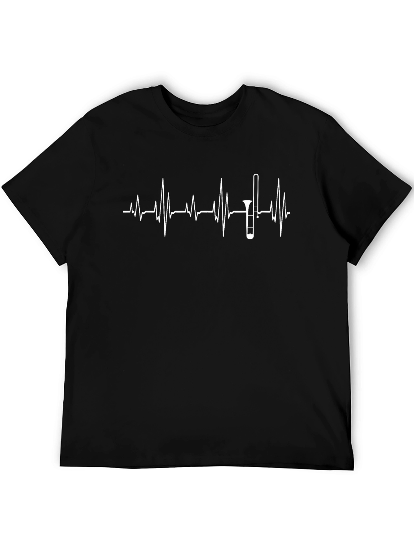 Trombone Heartbeat Black T-Shirt