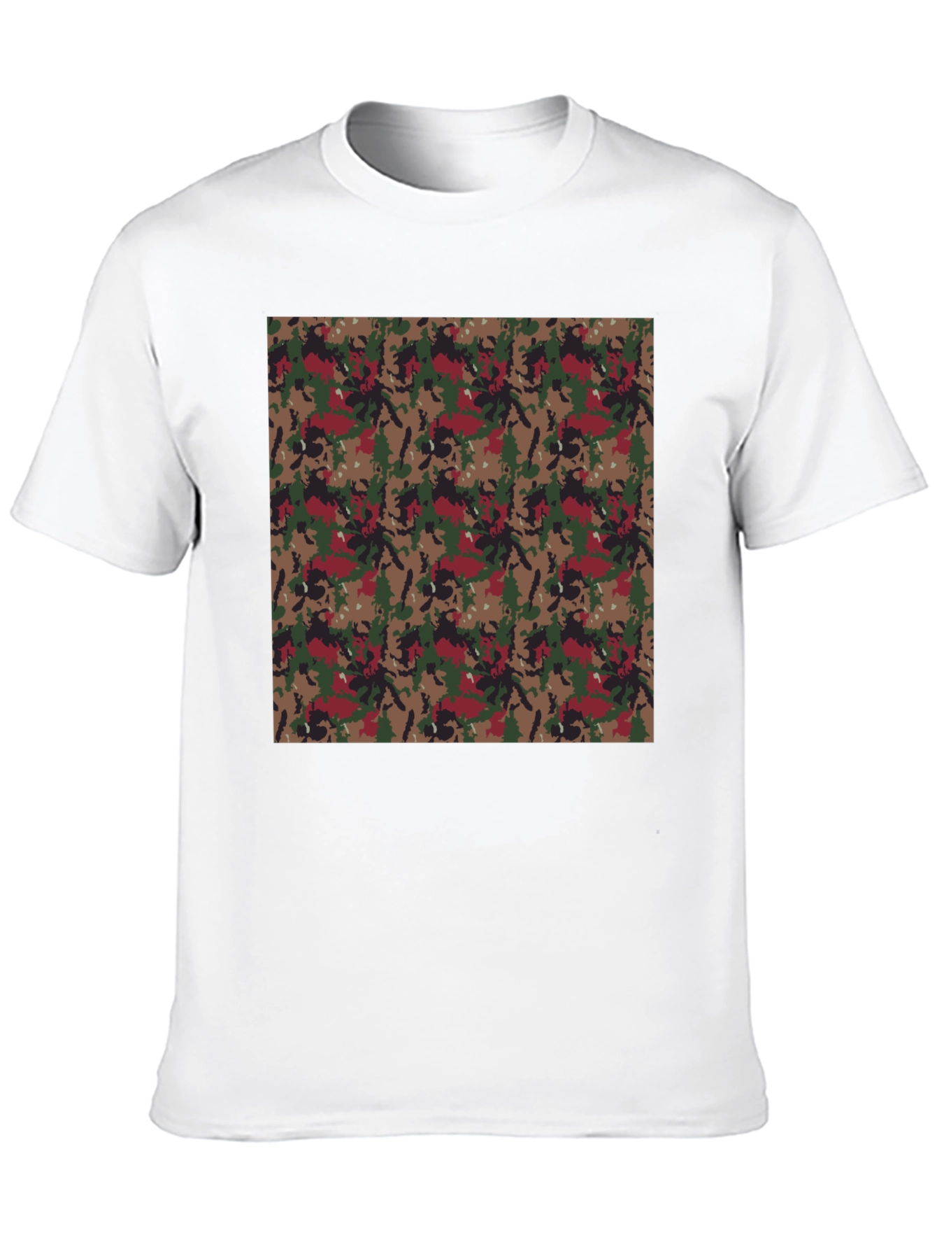 Camouflage Print Black T-Shirt