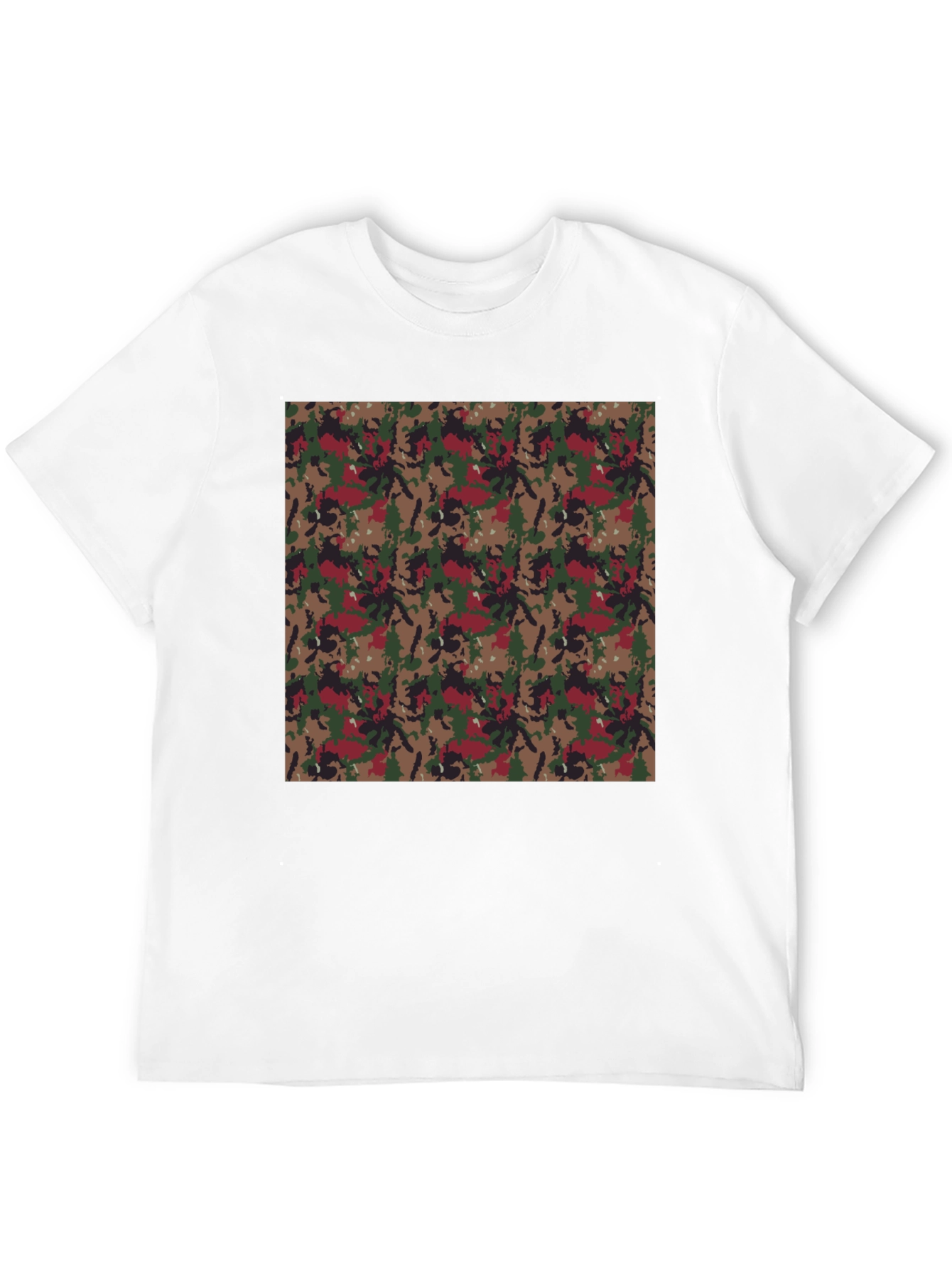 Camouflage Print Black T-Shirt