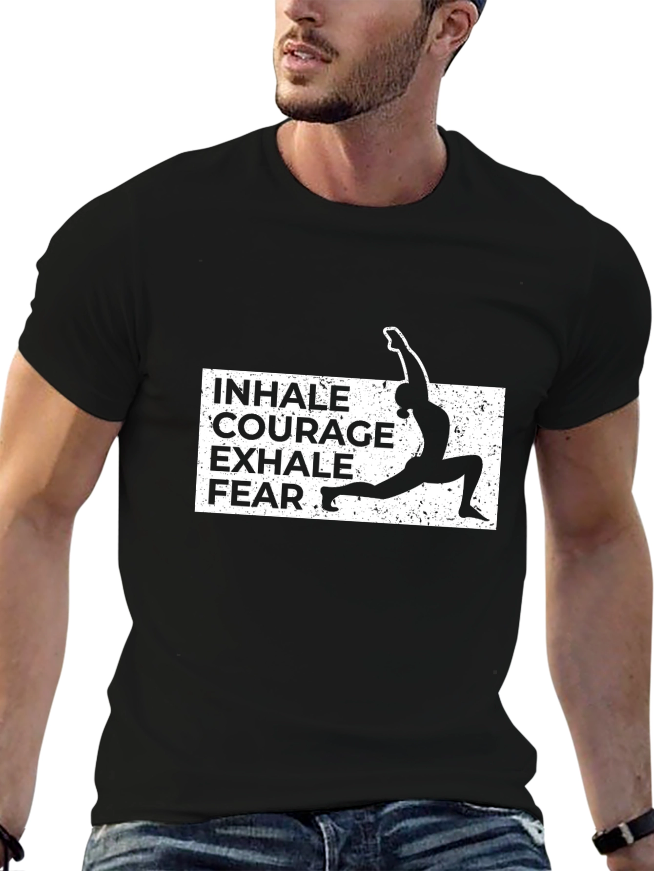 Yoga T-Shirt - Inhale Courage Exhale Fear