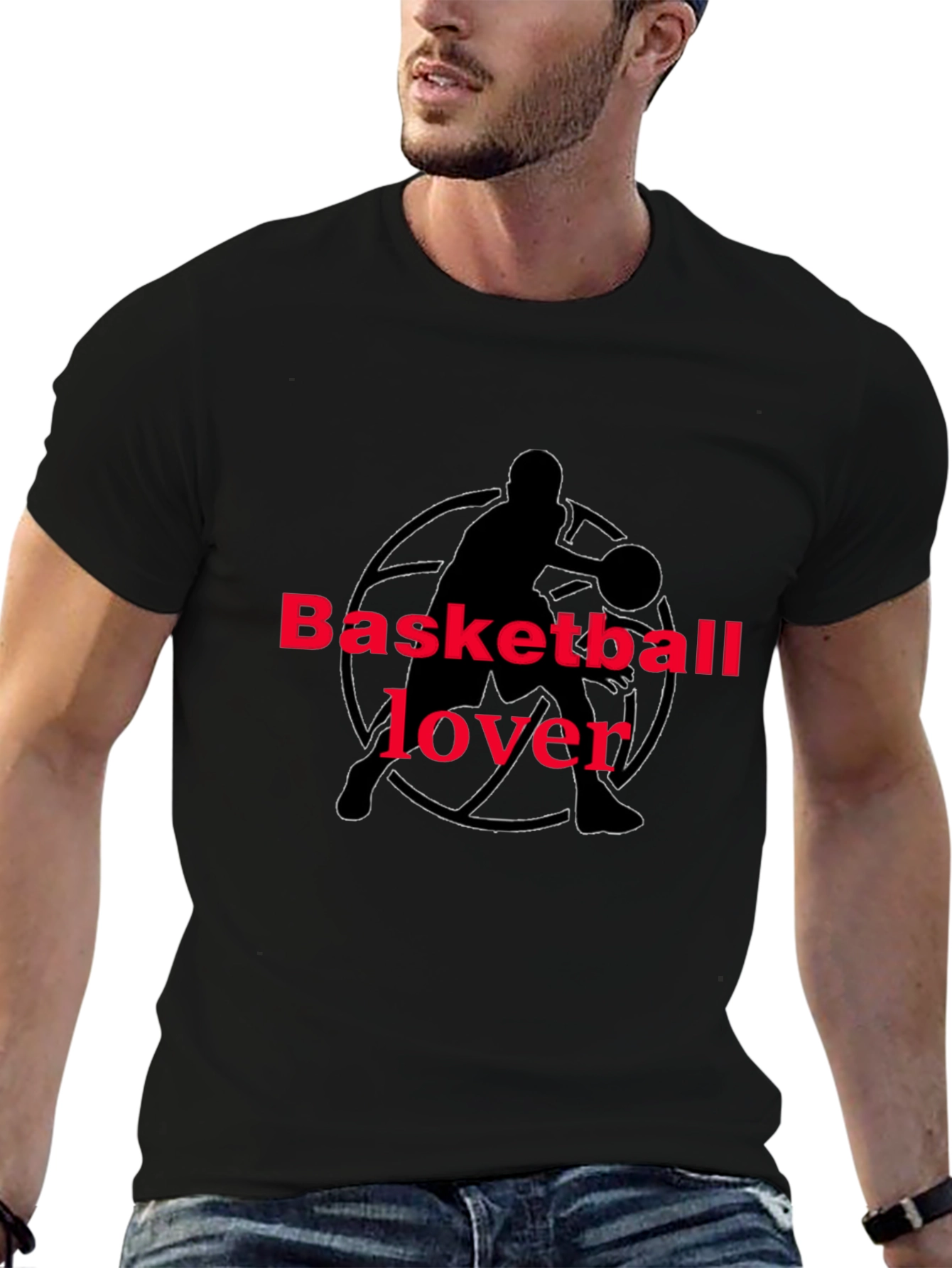 Basketball Lover Graphic Tee - Black