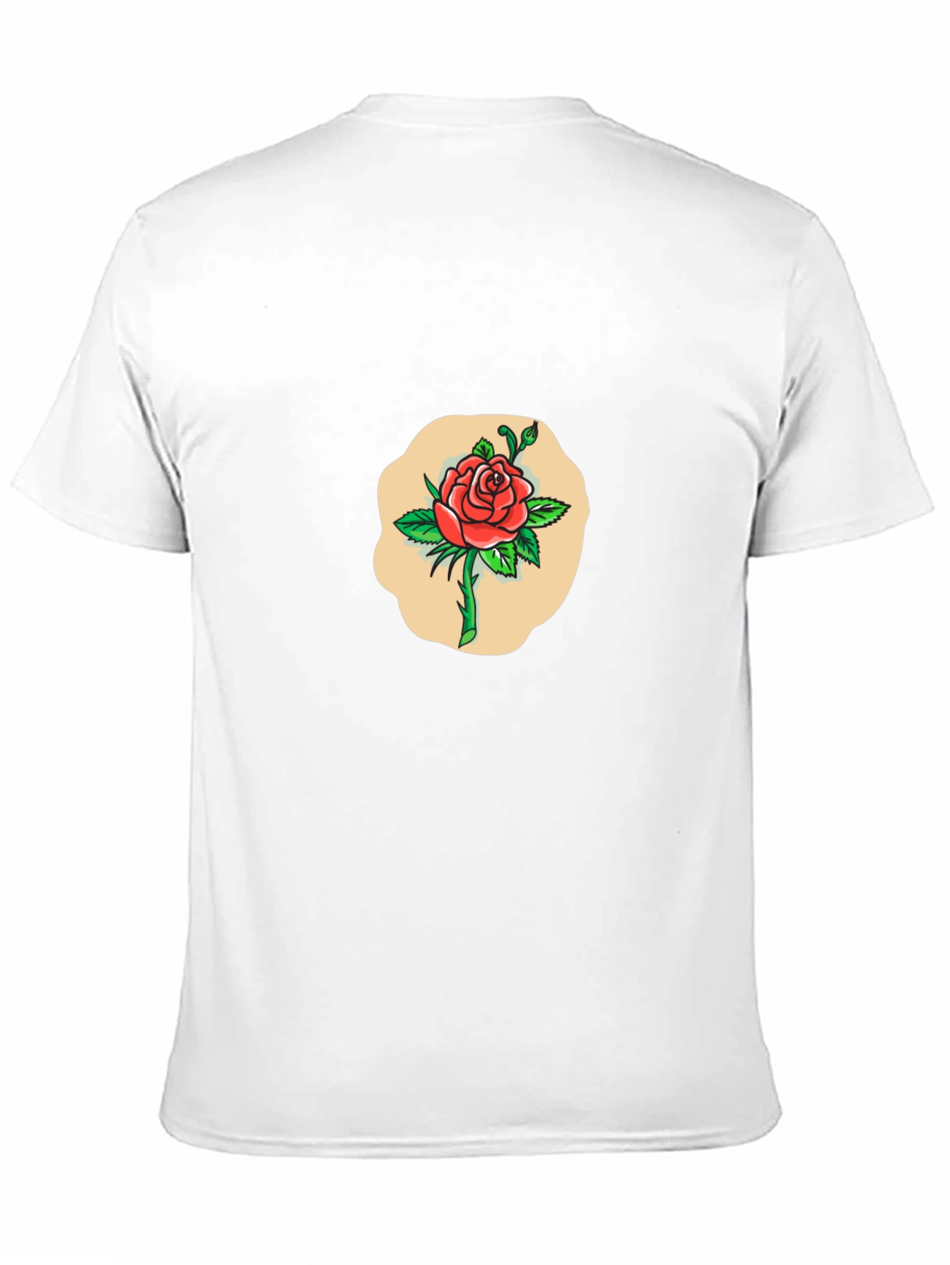 Rose Graphic Print Black T-Shirt
