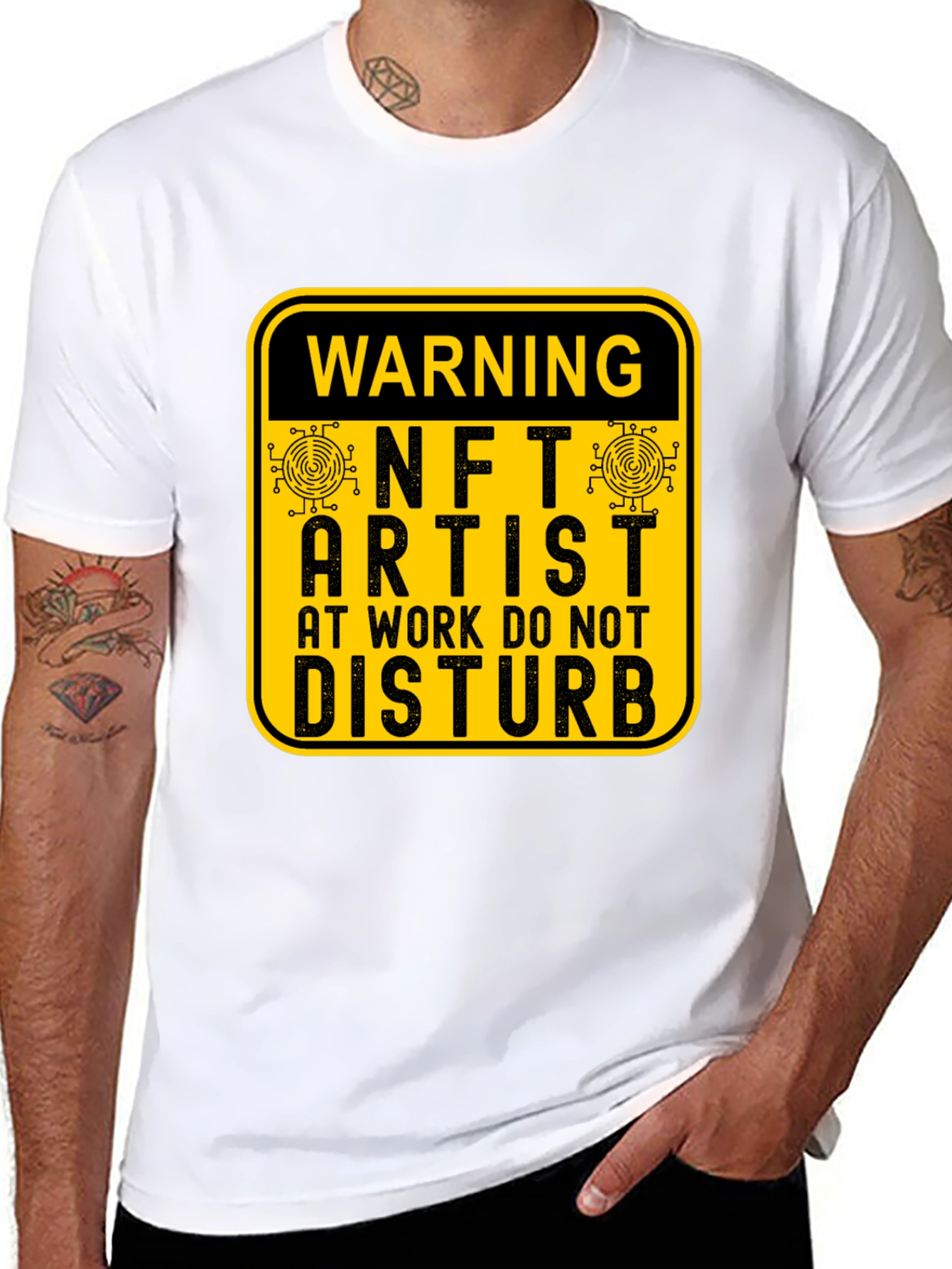 Warning NFT Artist at Work T-Shirt