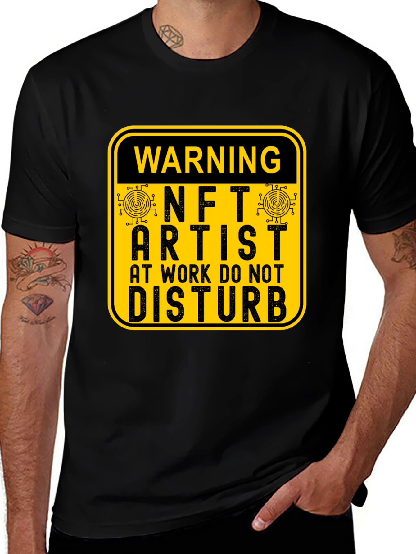 Warning NFT Artist at Work T-Shirt