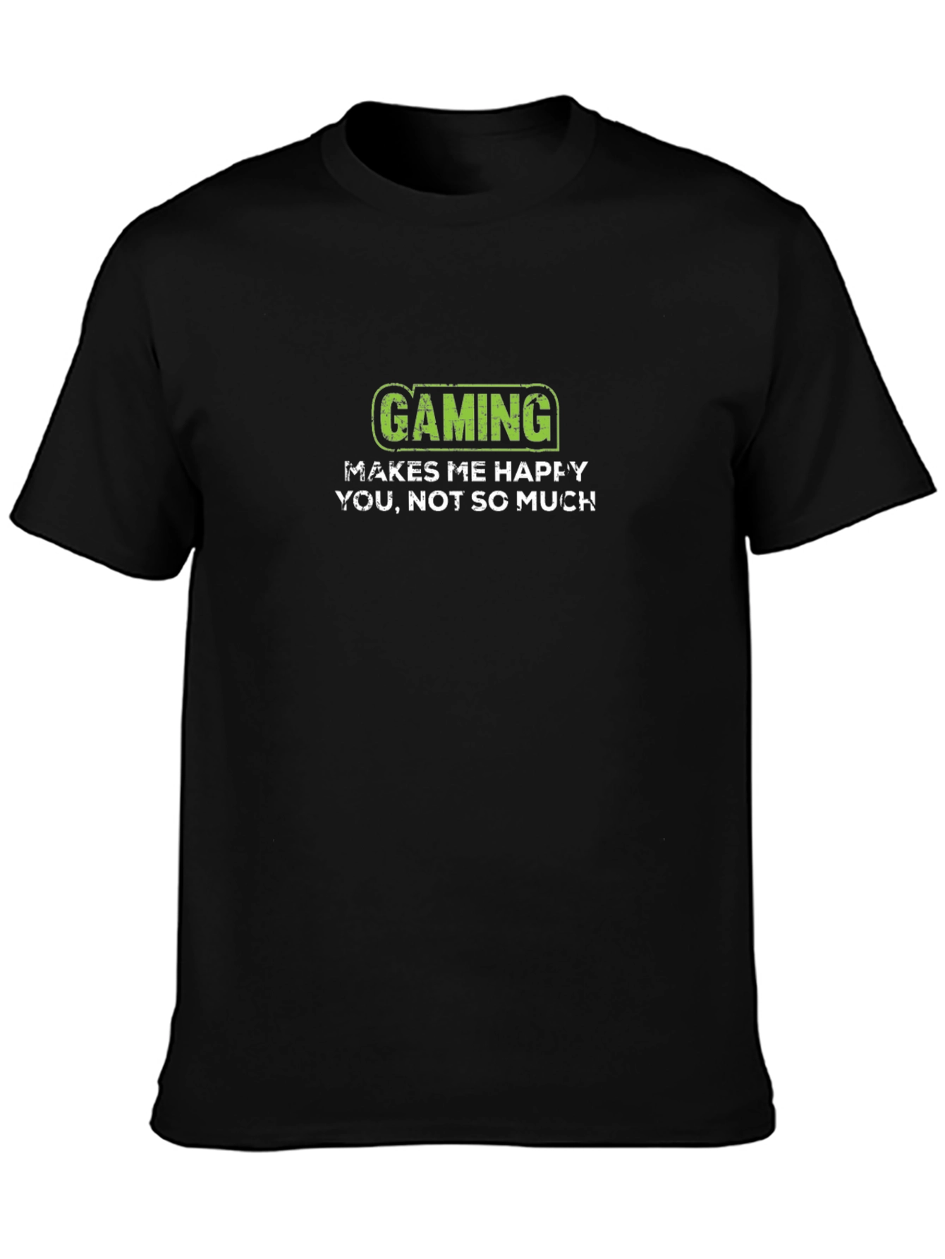 Gaming Makes Me Happy Black T-Shirt