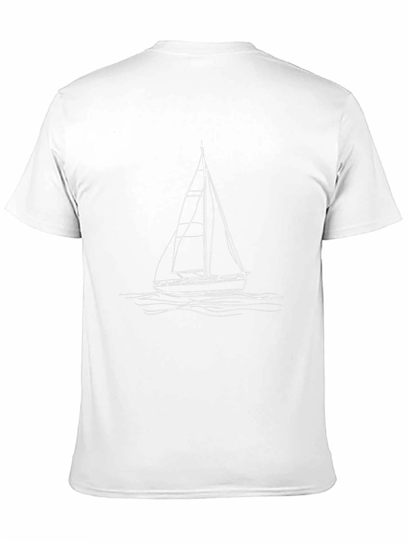 Sailboat Sketch Graphic T-Shirt - Classic Style