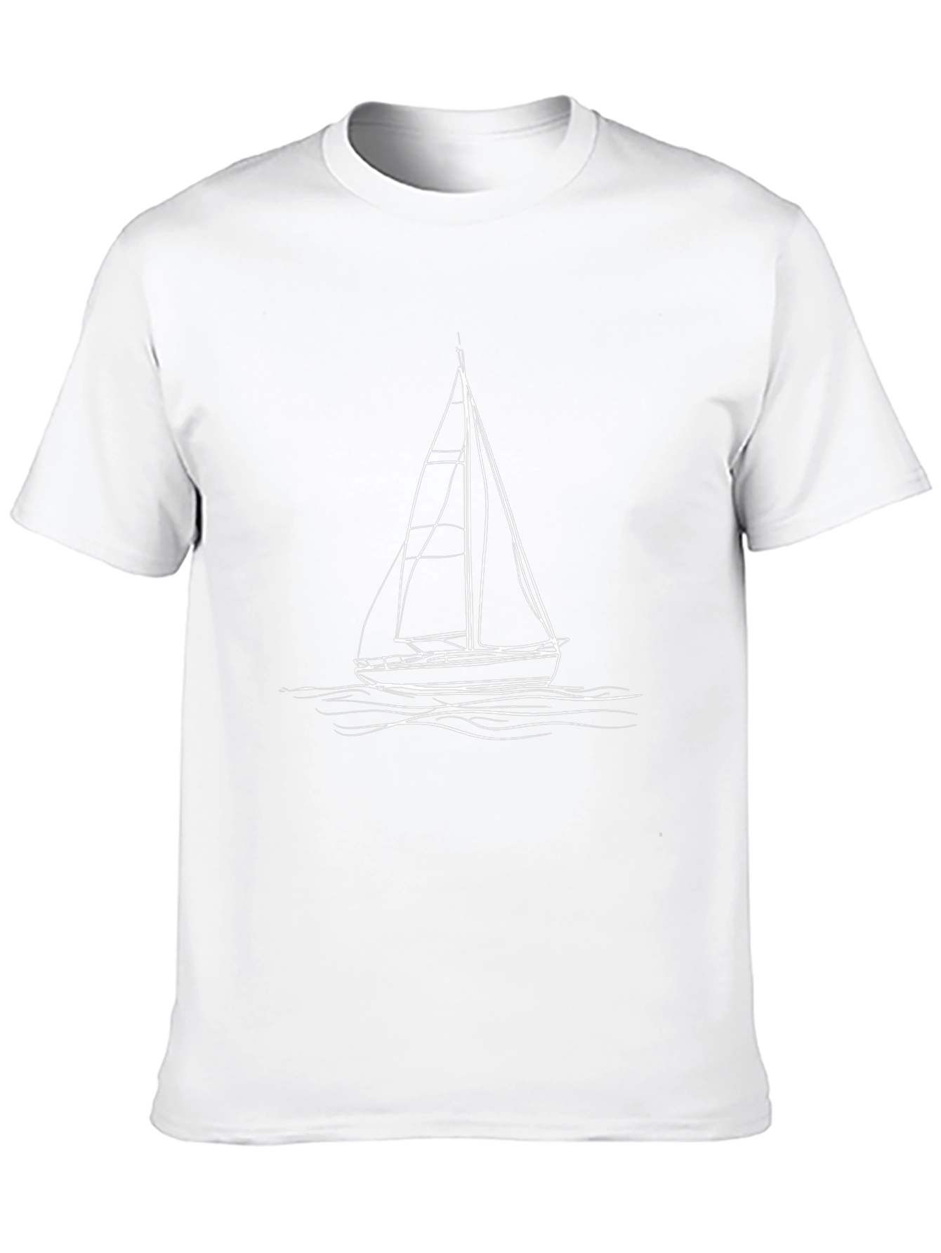 Sailboat Sketch Graphic T-Shirt - Classic Style