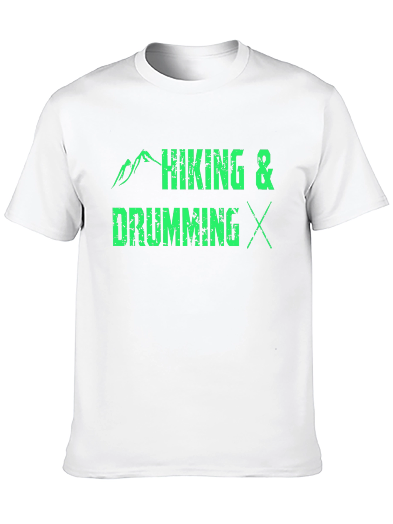 Hiking & Drumming T-Shirt - Black Graphic Tee