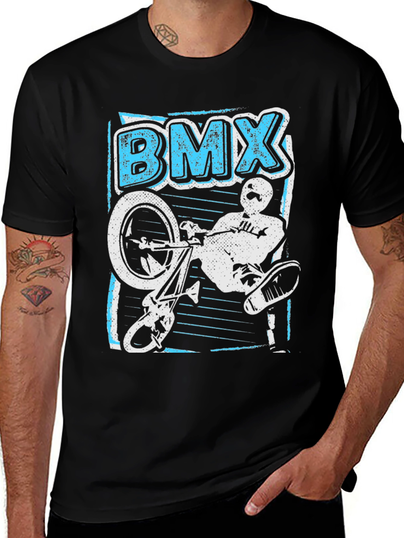 BMX Rider Graphic Tee - Black