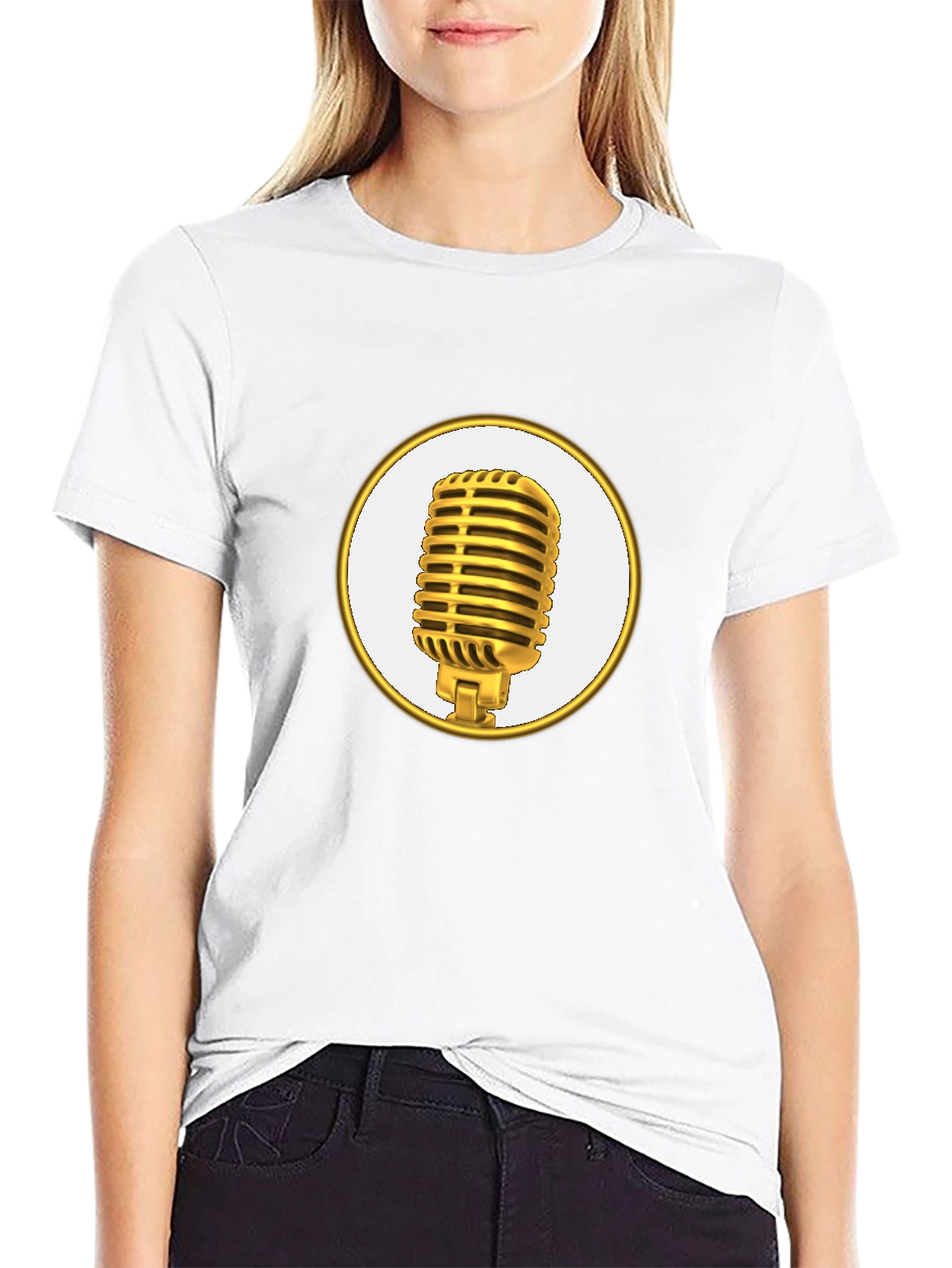 Retro Microphone Graphic Tee - Stylish & Comfortable