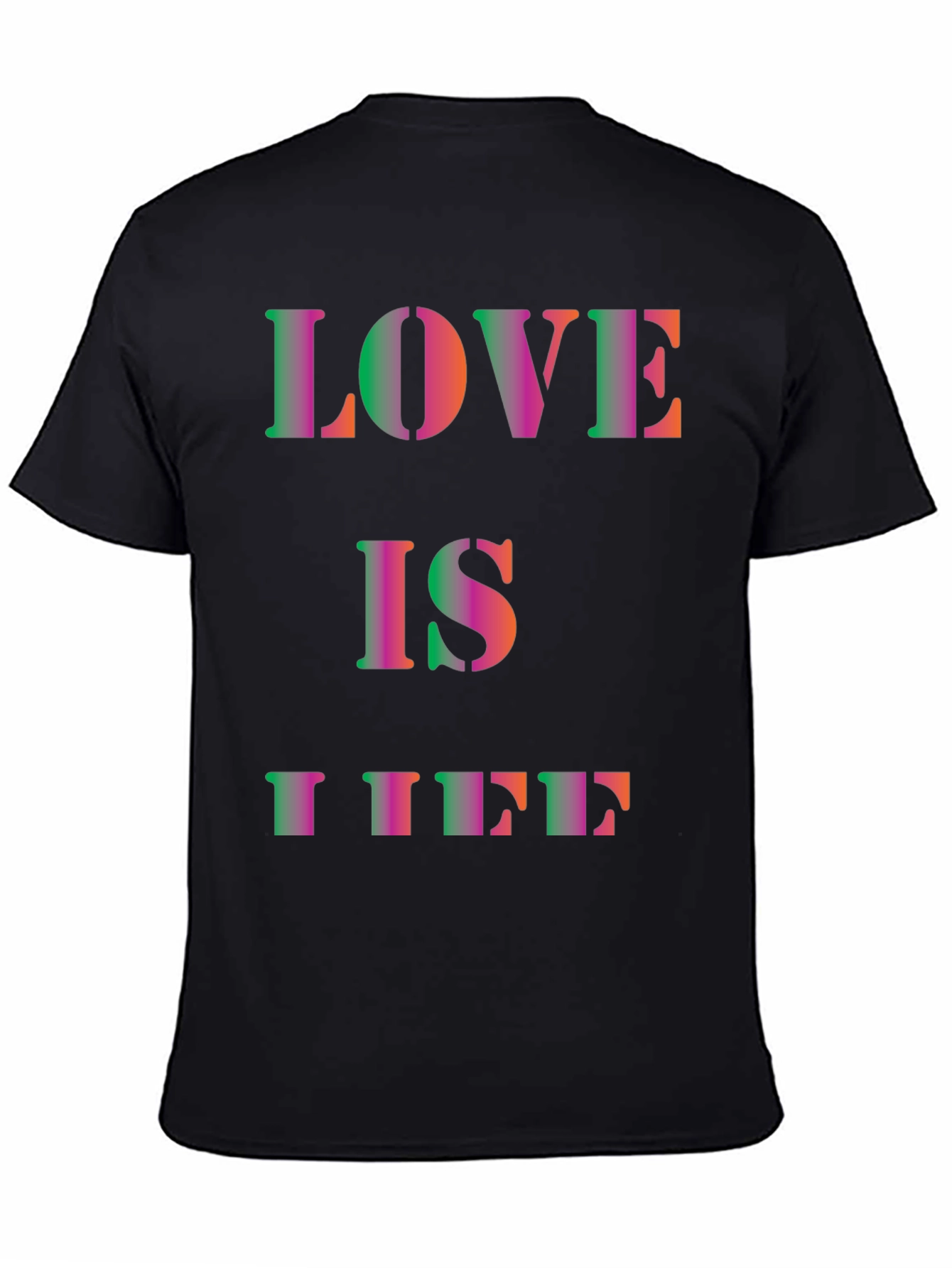 Love is Life Black Graphic Tee
