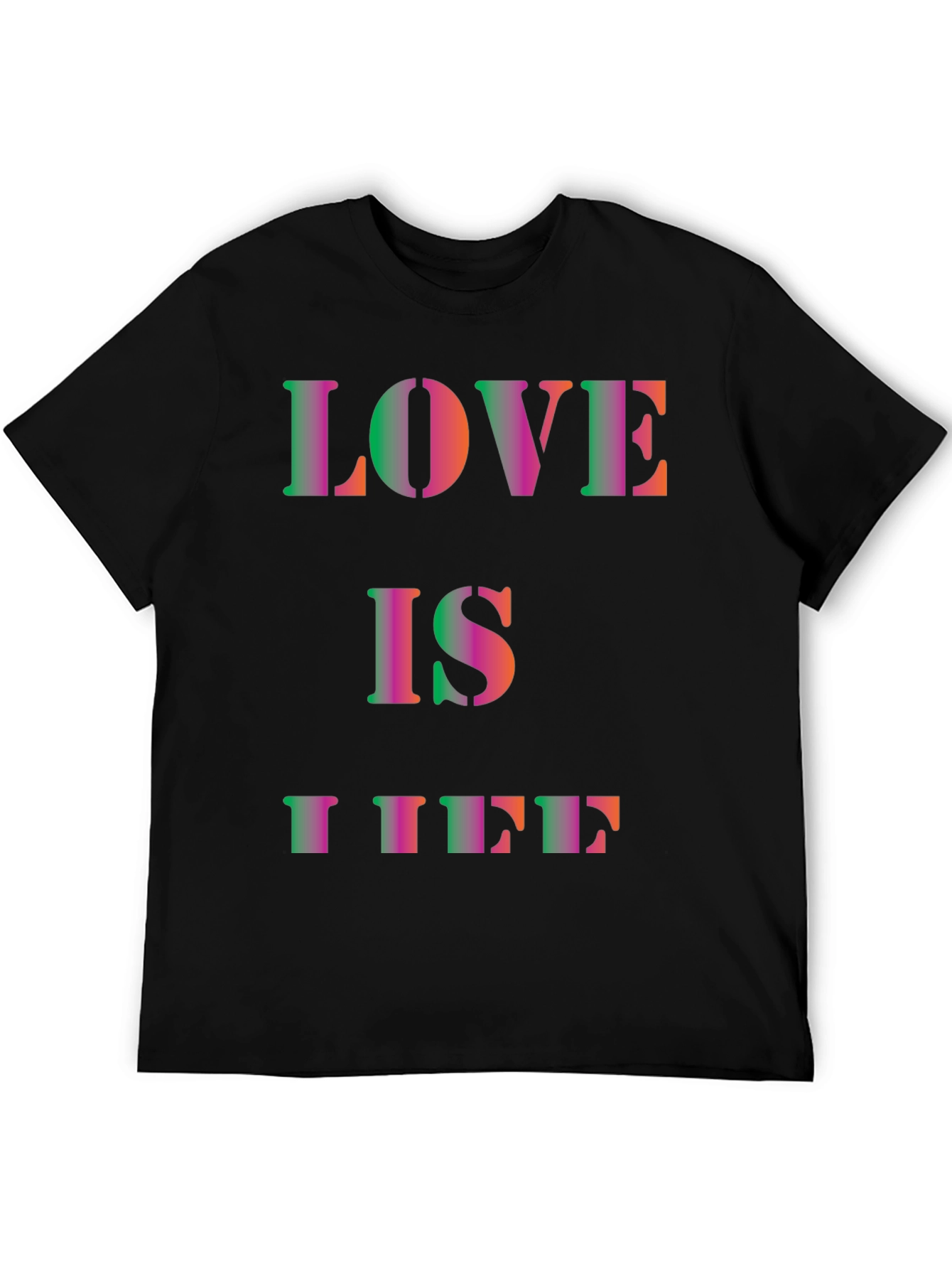 Love is Life Black Graphic Tee