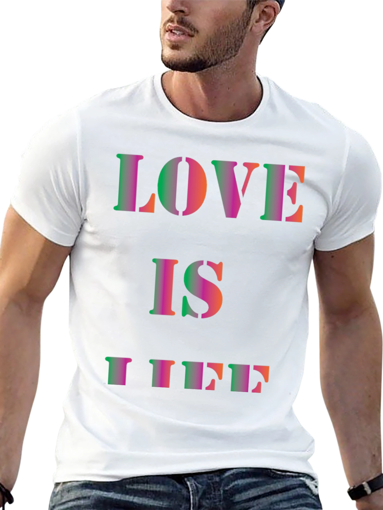 Love is Life Black Graphic Tee