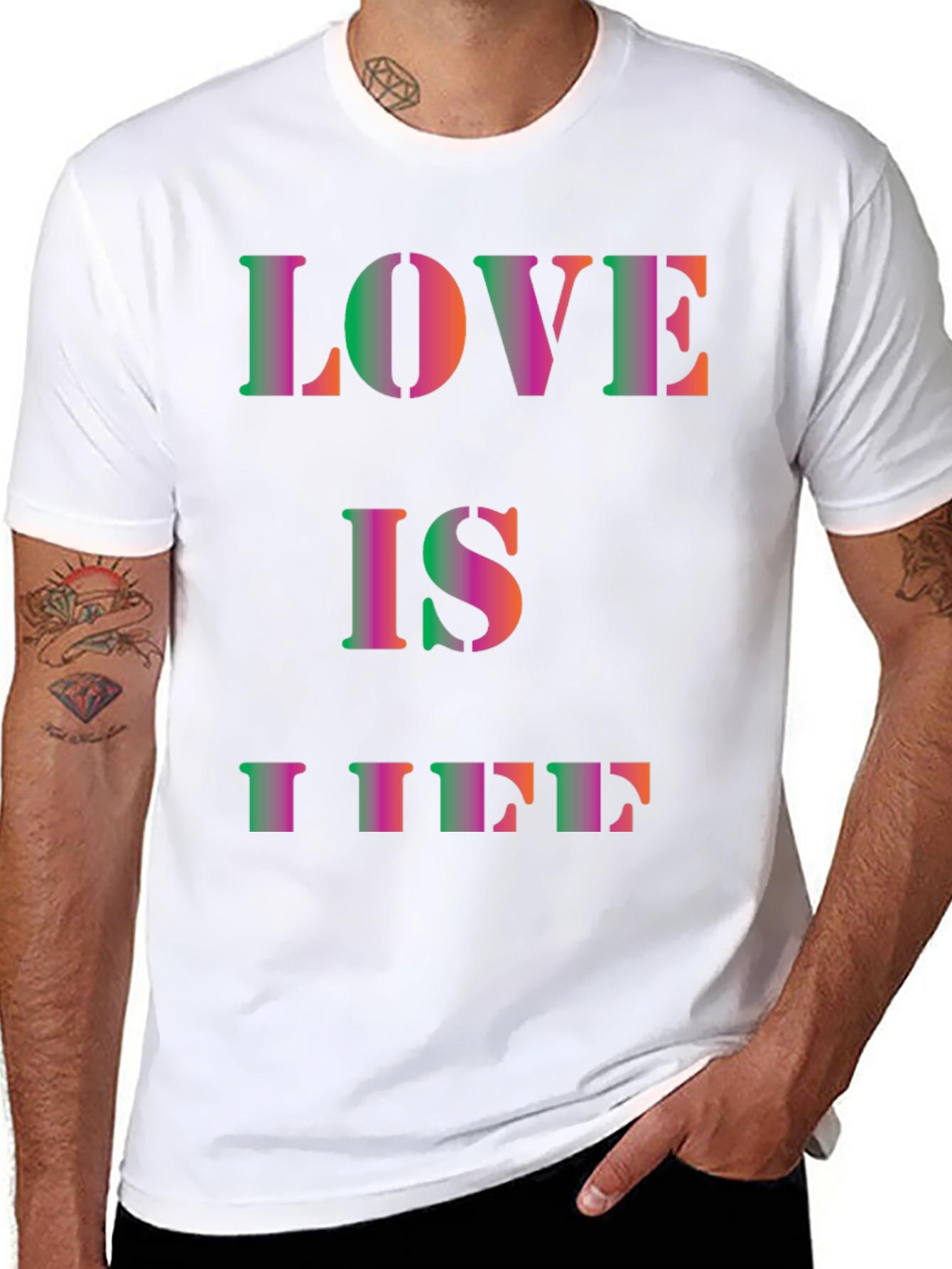 Love is Life Black Graphic Tee