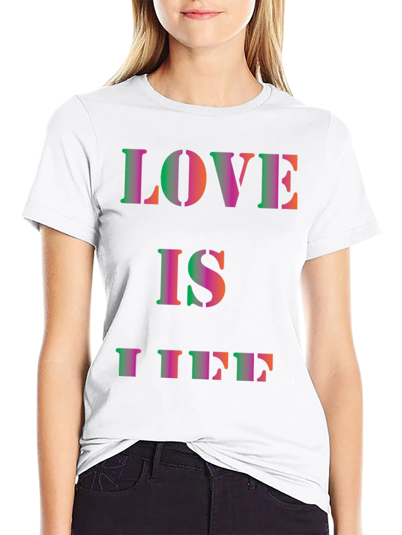 Love is Life Black Graphic Tee