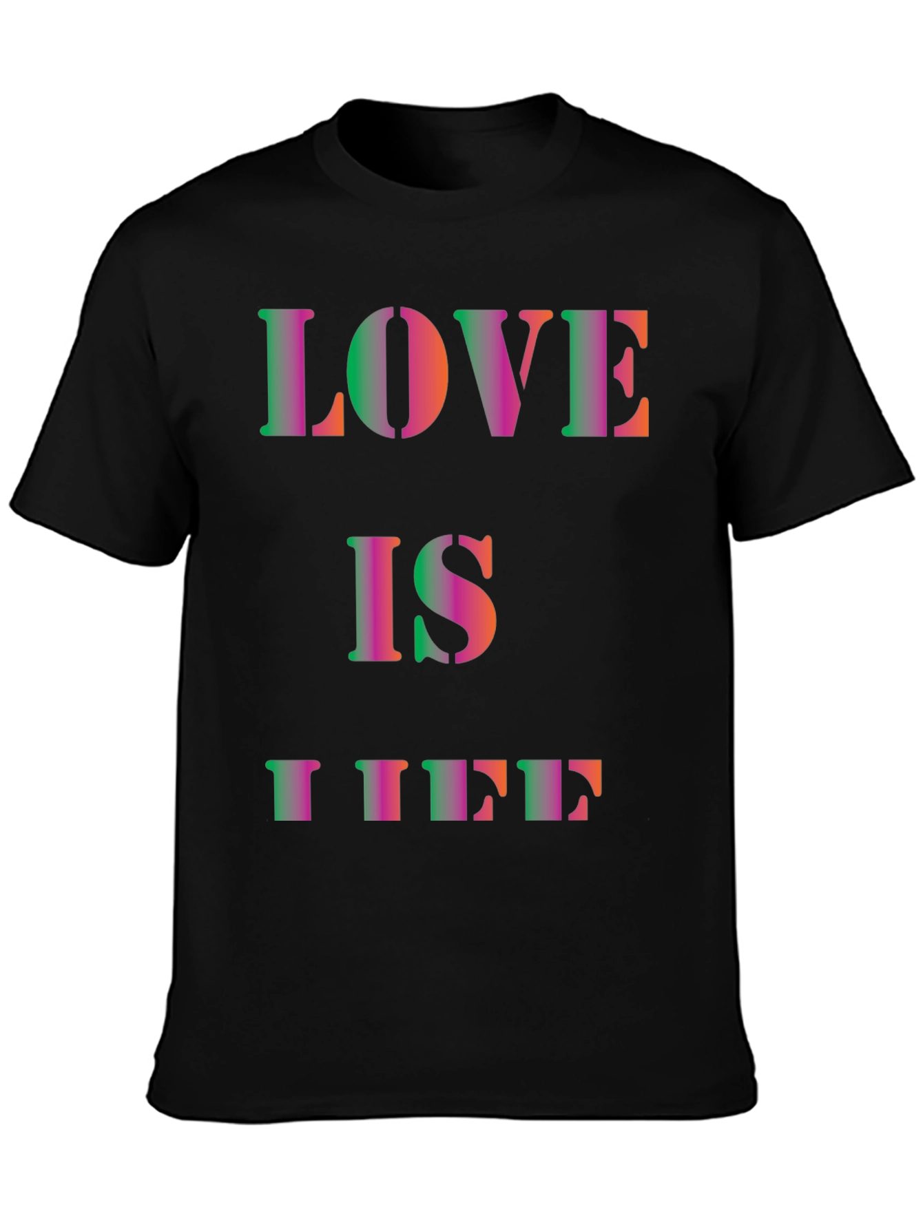 Love is Life Black Graphic Tee