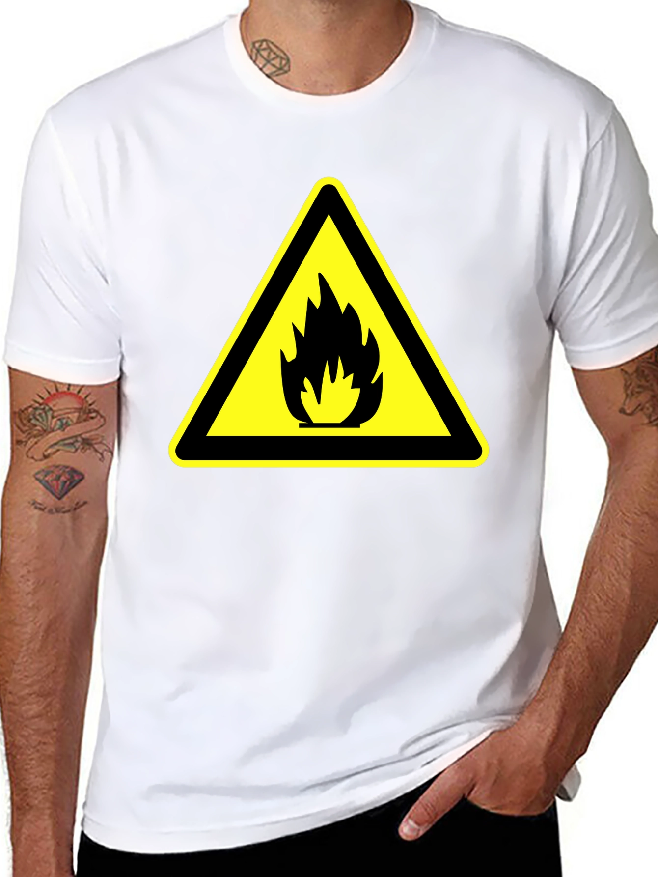 Flammable Hazard Black T-Shirt