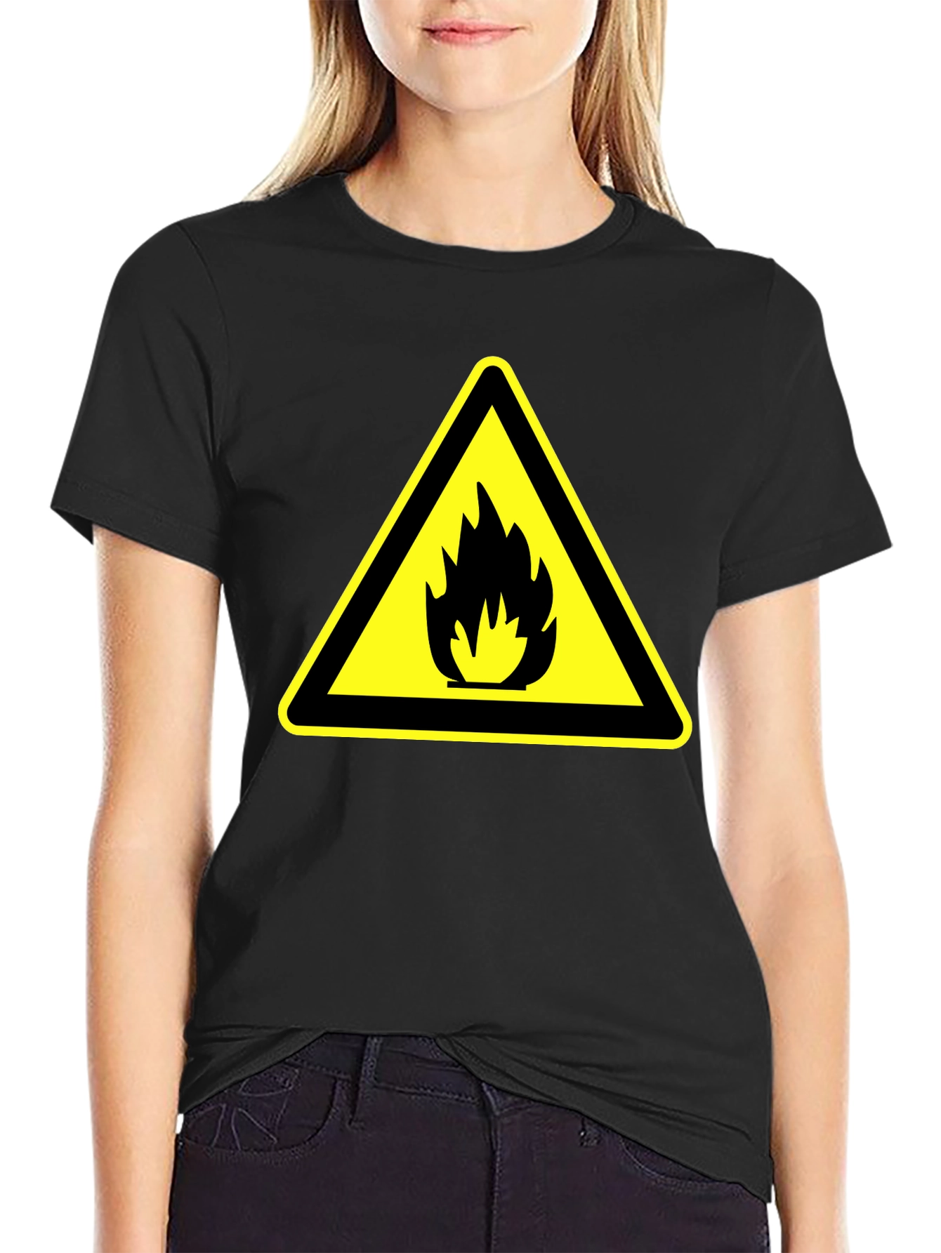 Flammable Hazard Black T-Shirt