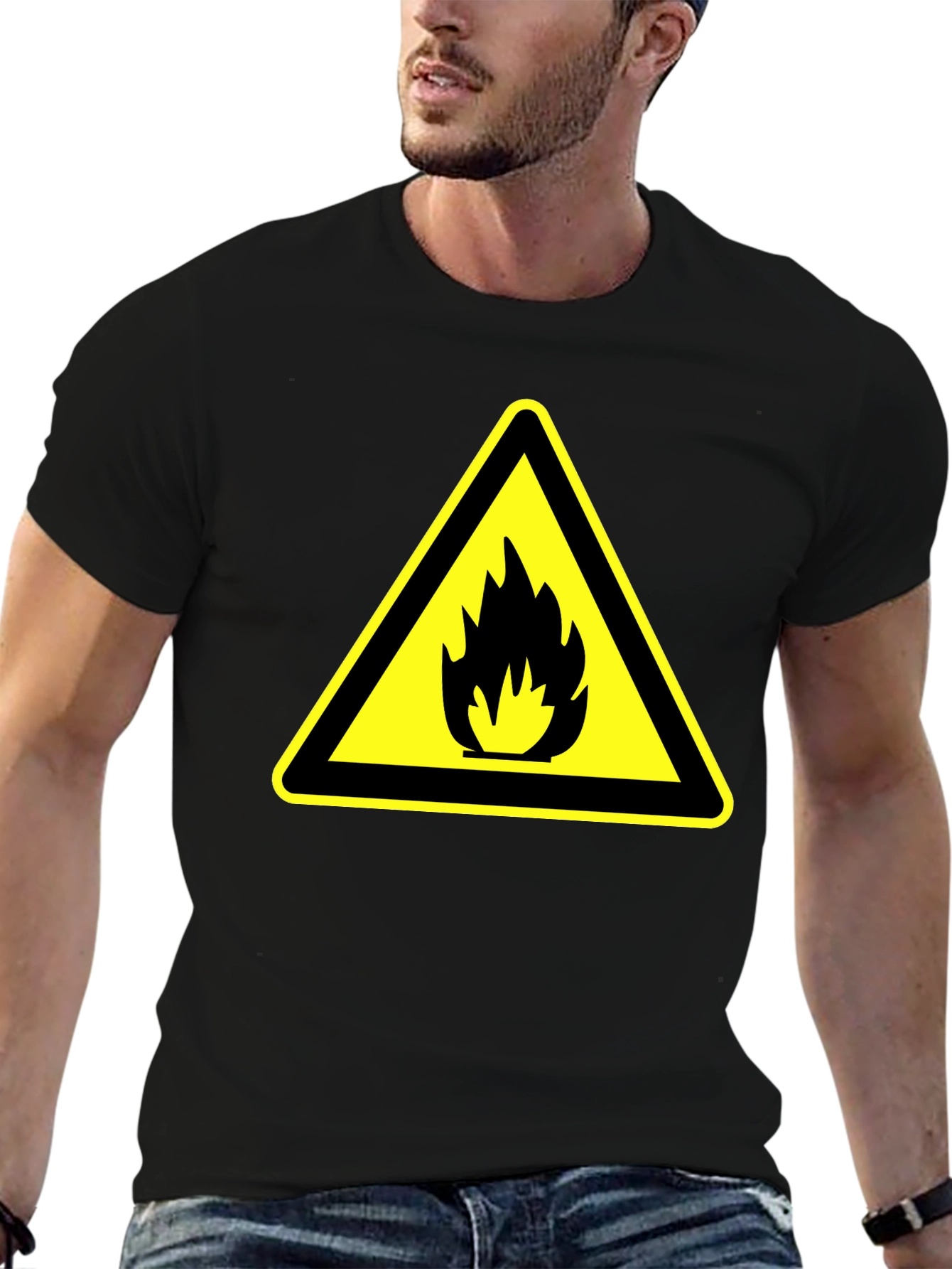 Flammable Hazard Black T-Shirt