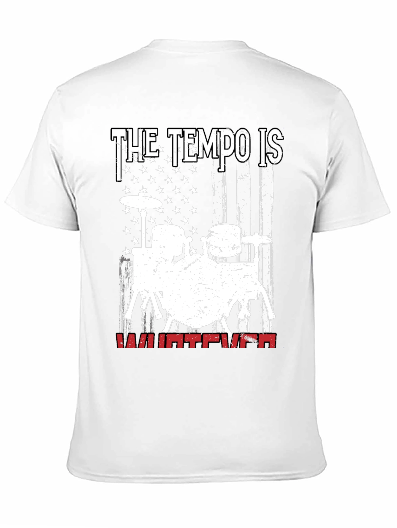The Tempo Is Whatever Drum Set Graphic T-Shirt