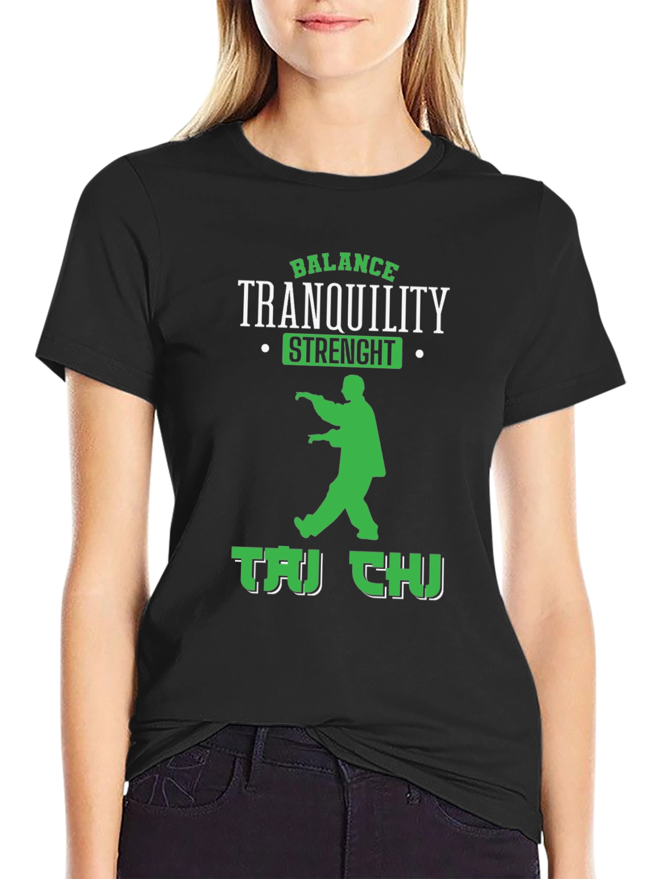 Balance Tranquility Strength Tai Chi Graphic Tee