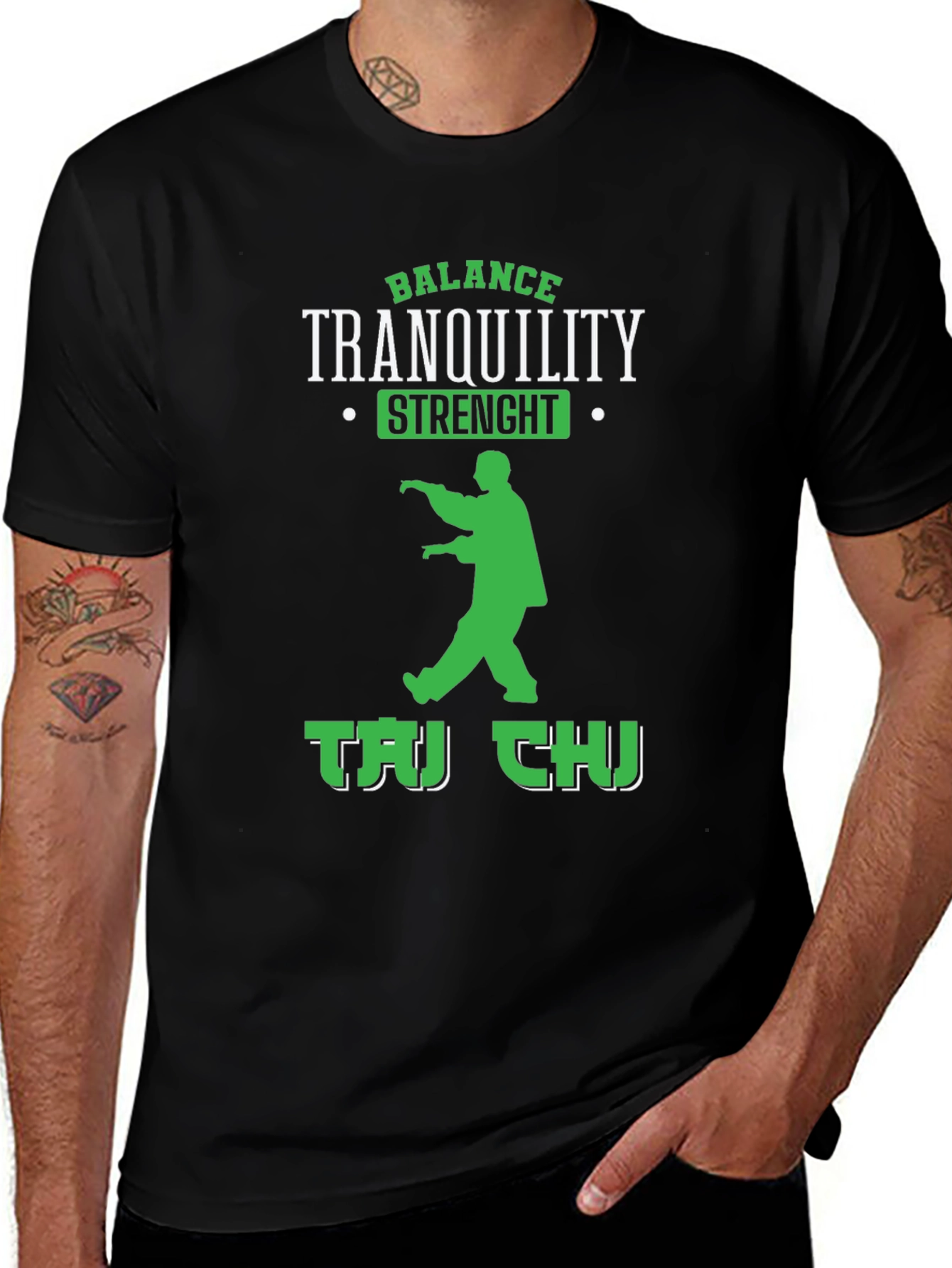Balance Tranquility Strength Tai Chi Graphic Tee