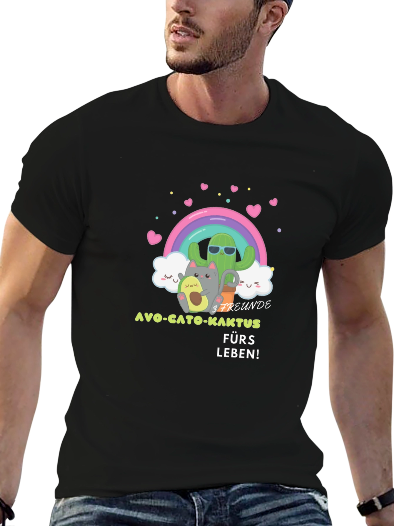 Cute Cartoon Friends Graphic Tee
