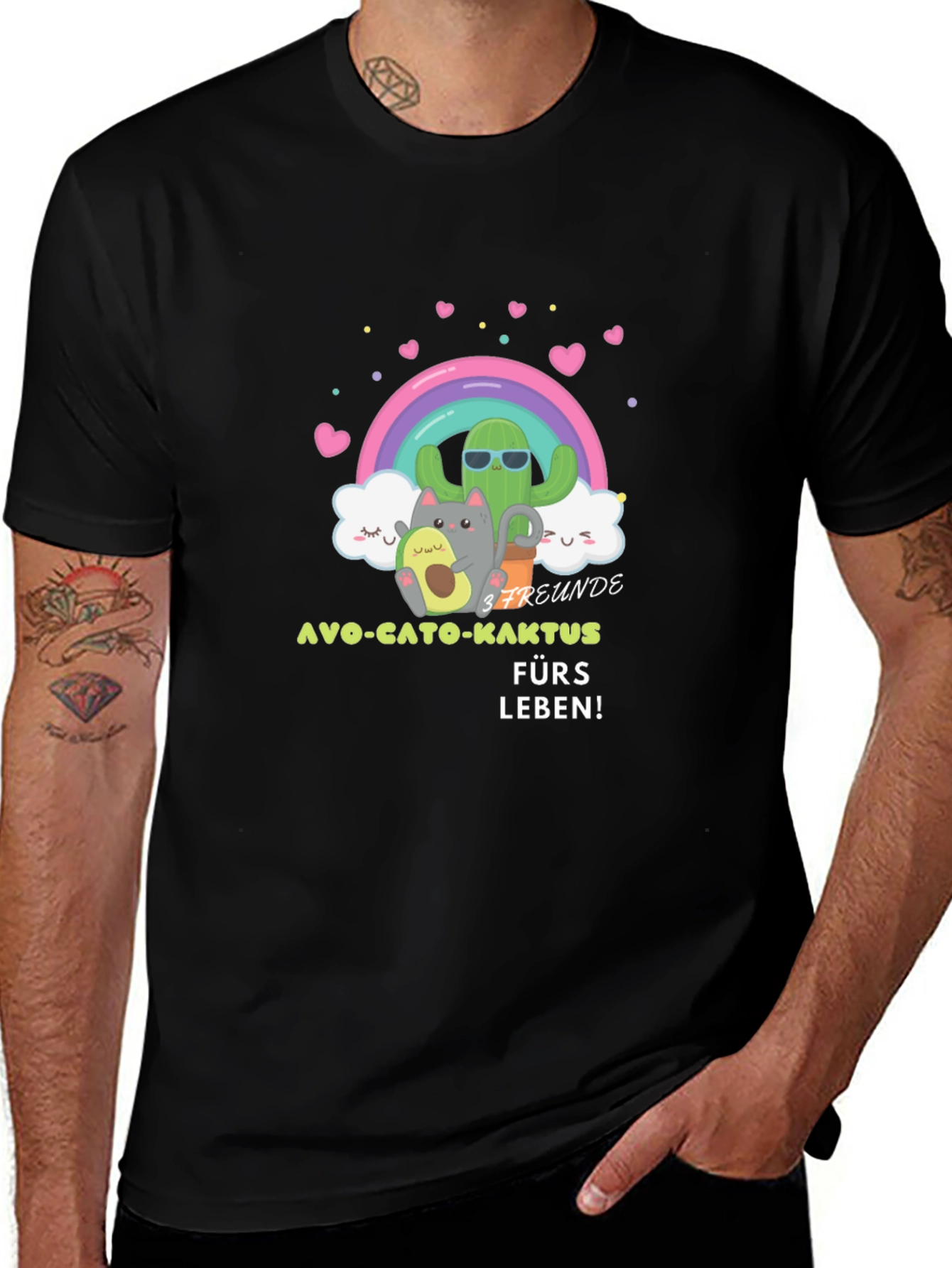 Cute Cartoon Friends Graphic Tee