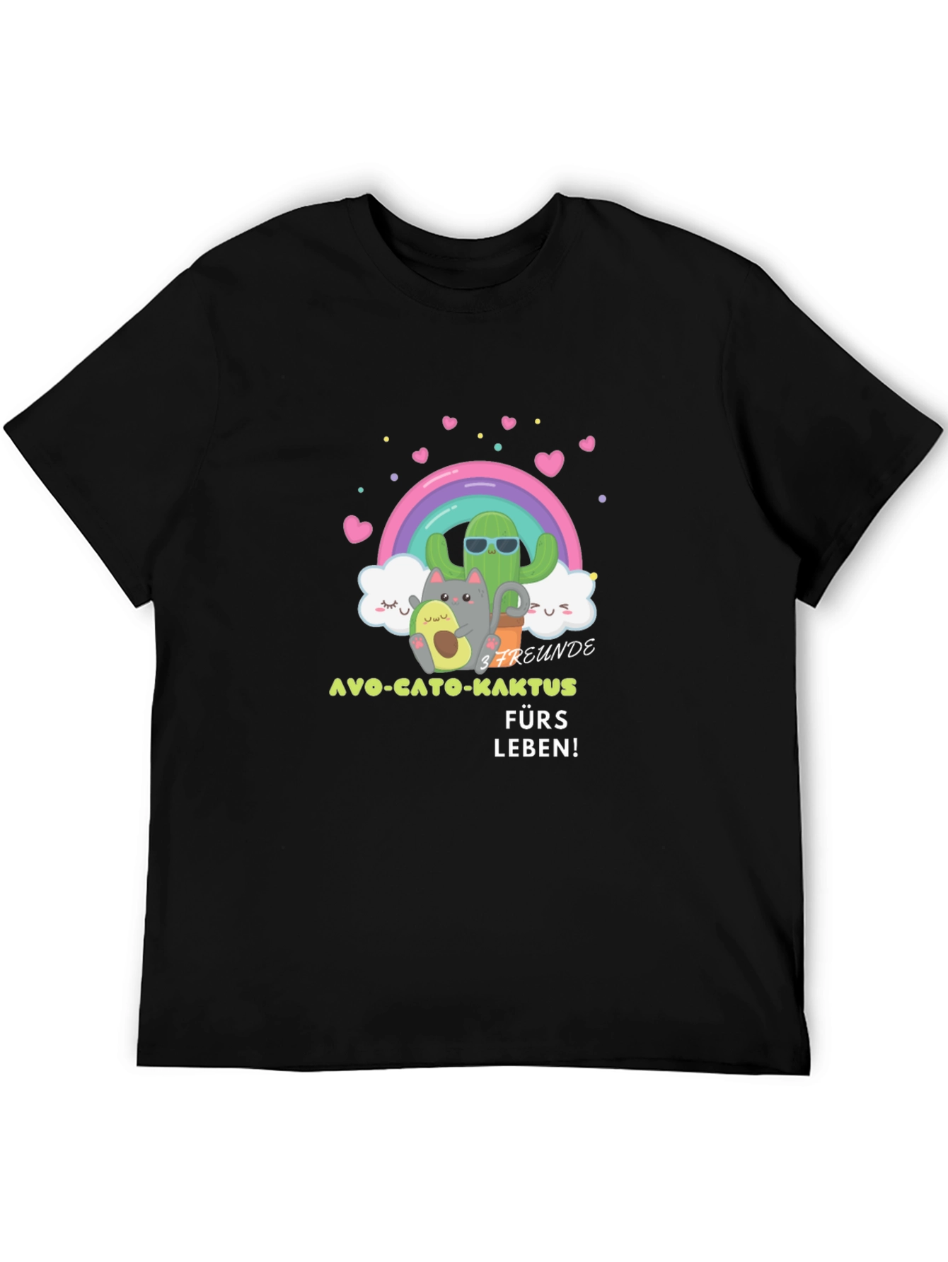 Cute Cartoon Friends Graphic Tee