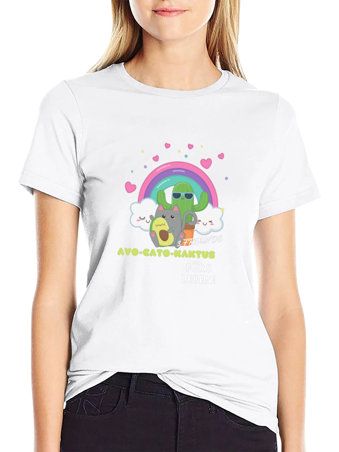 Cute Cartoon Friends Graphic Tee
